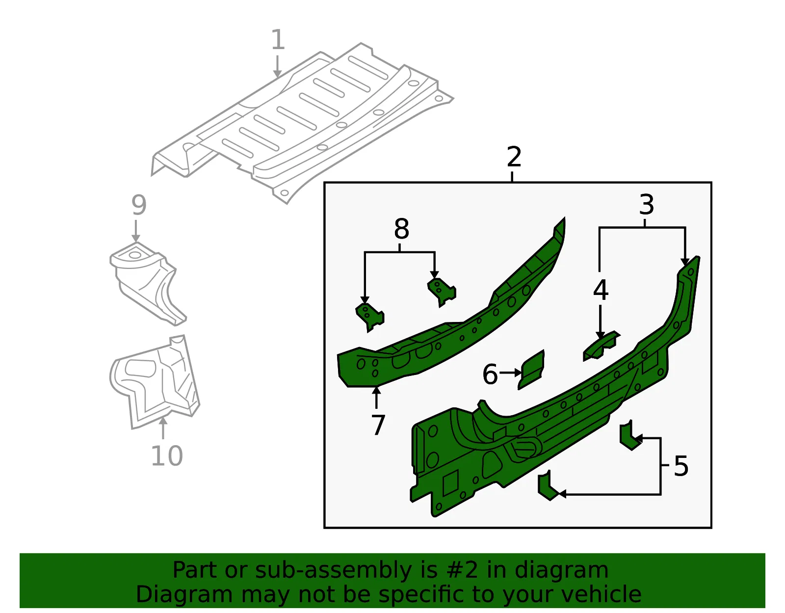 Rear Panel Assembly - Mazda (b33d70750g) - view 2