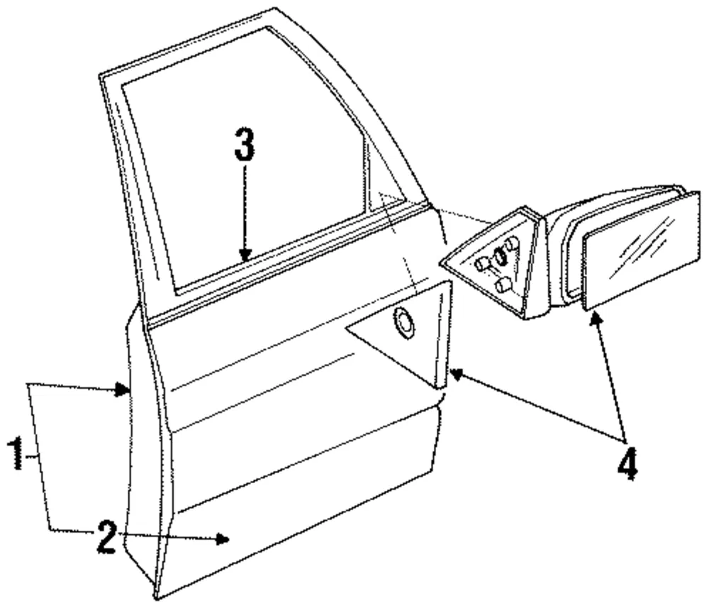 Outer Panel - Passenger Side (RH) - Mazda (B455-58-031B)