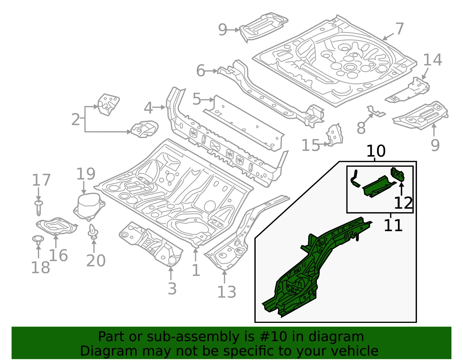 Frame Side Member Assembly - Mazda (b45c54810d) - view 2