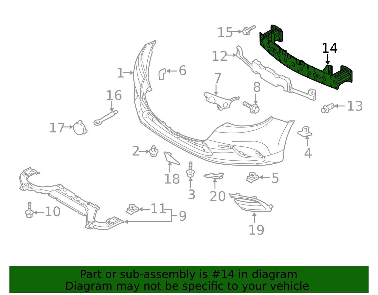 Impact Bar - Mazda (b61k50070a) - view 2