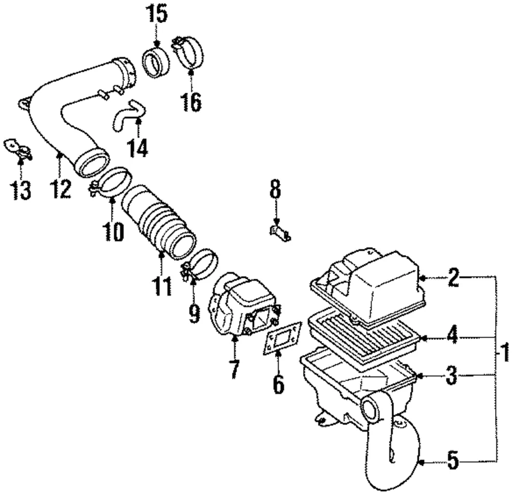 Air Inlet Hose Clamp - Mazda (b63013736)