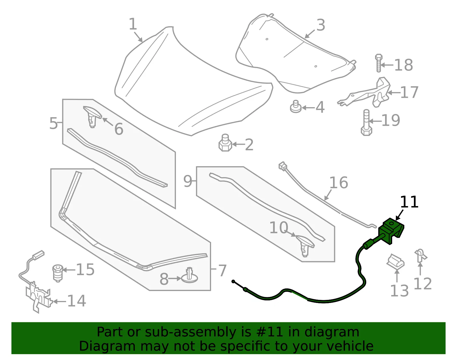 Release Cable - Mazda (bbm45672031) - view 2