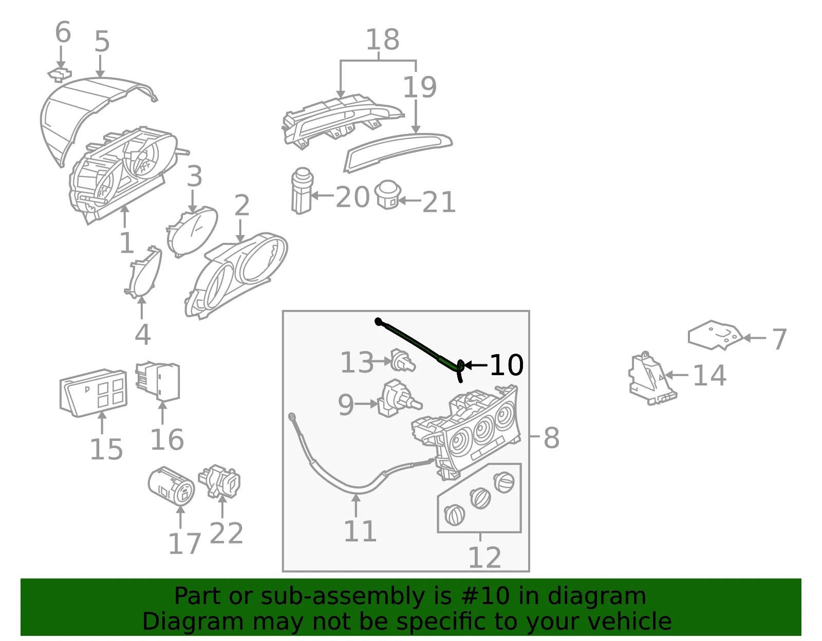 Control Cable - Mazda (bbm461c35) - view 2