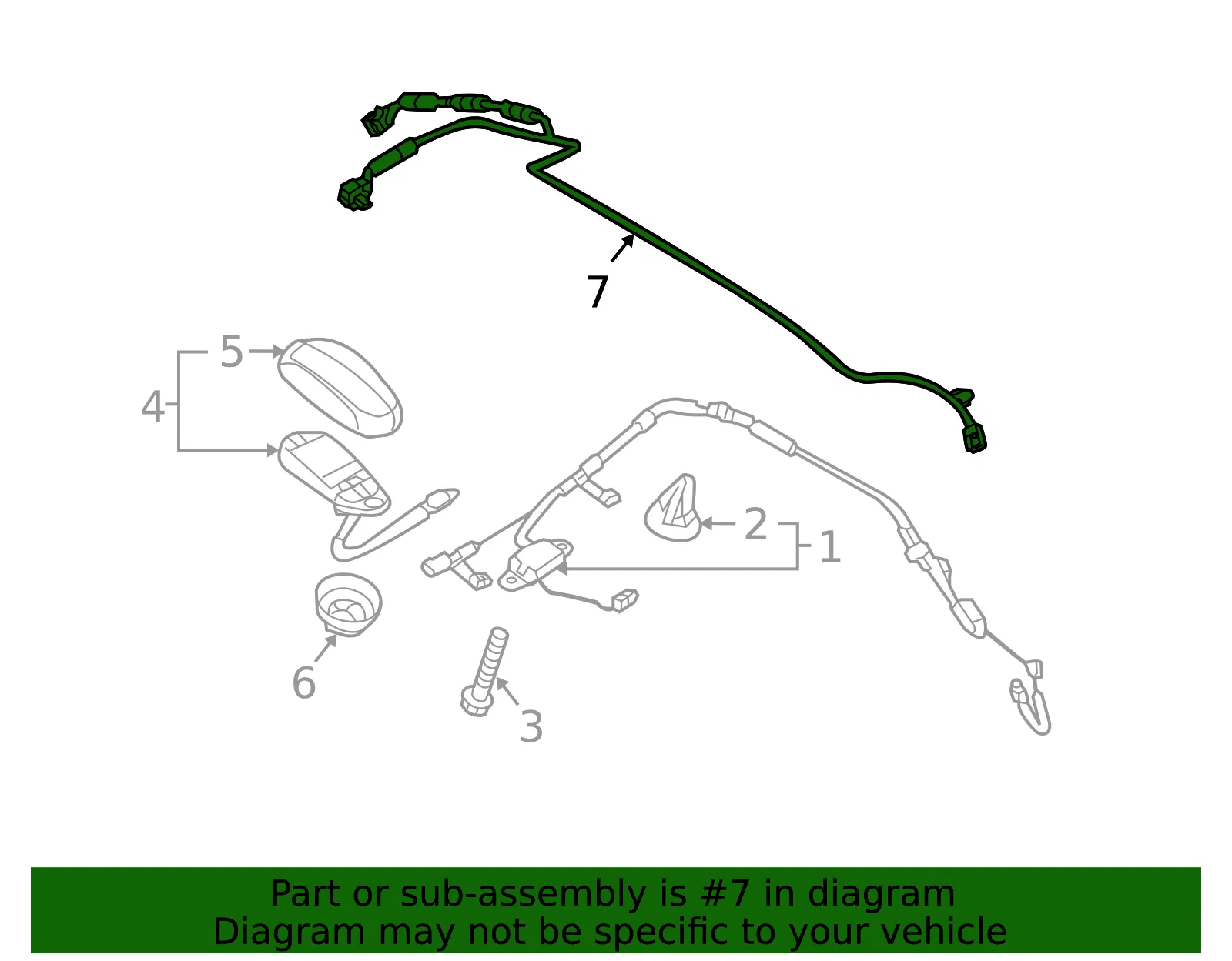 Antenna Cable - Mazda (bbm666940b) - view 2