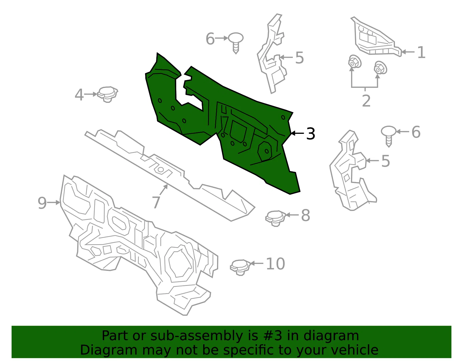 Front Insulator - Mazda (bcjh6863xb) - view 2