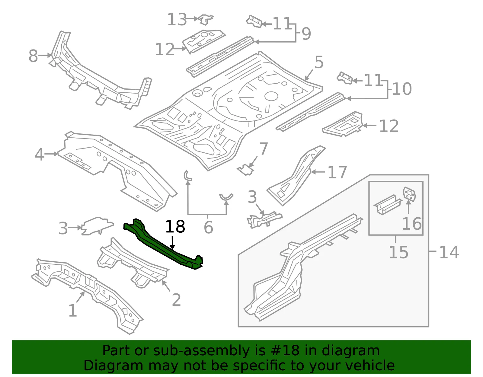 Cross-Member - Mazda (bcjm539e0) - view 2