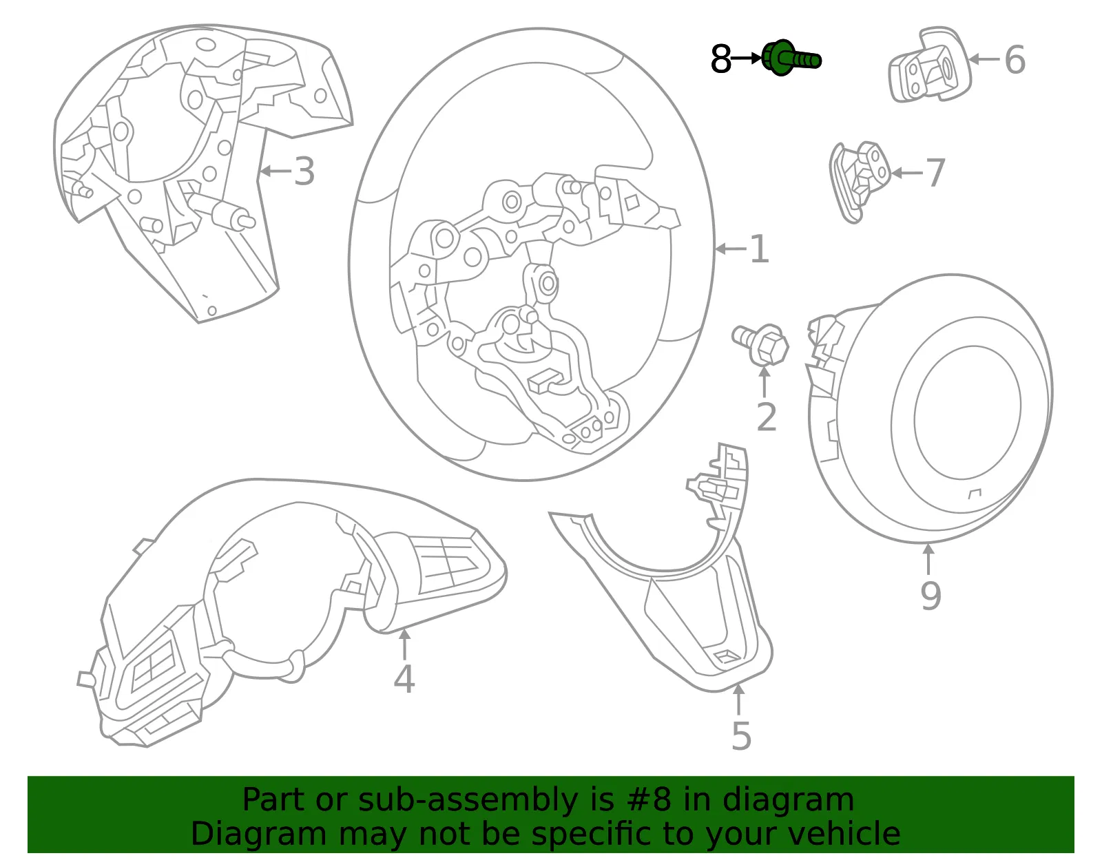 Shift Paddle Screw - Mazda (bckn32750) - view 2