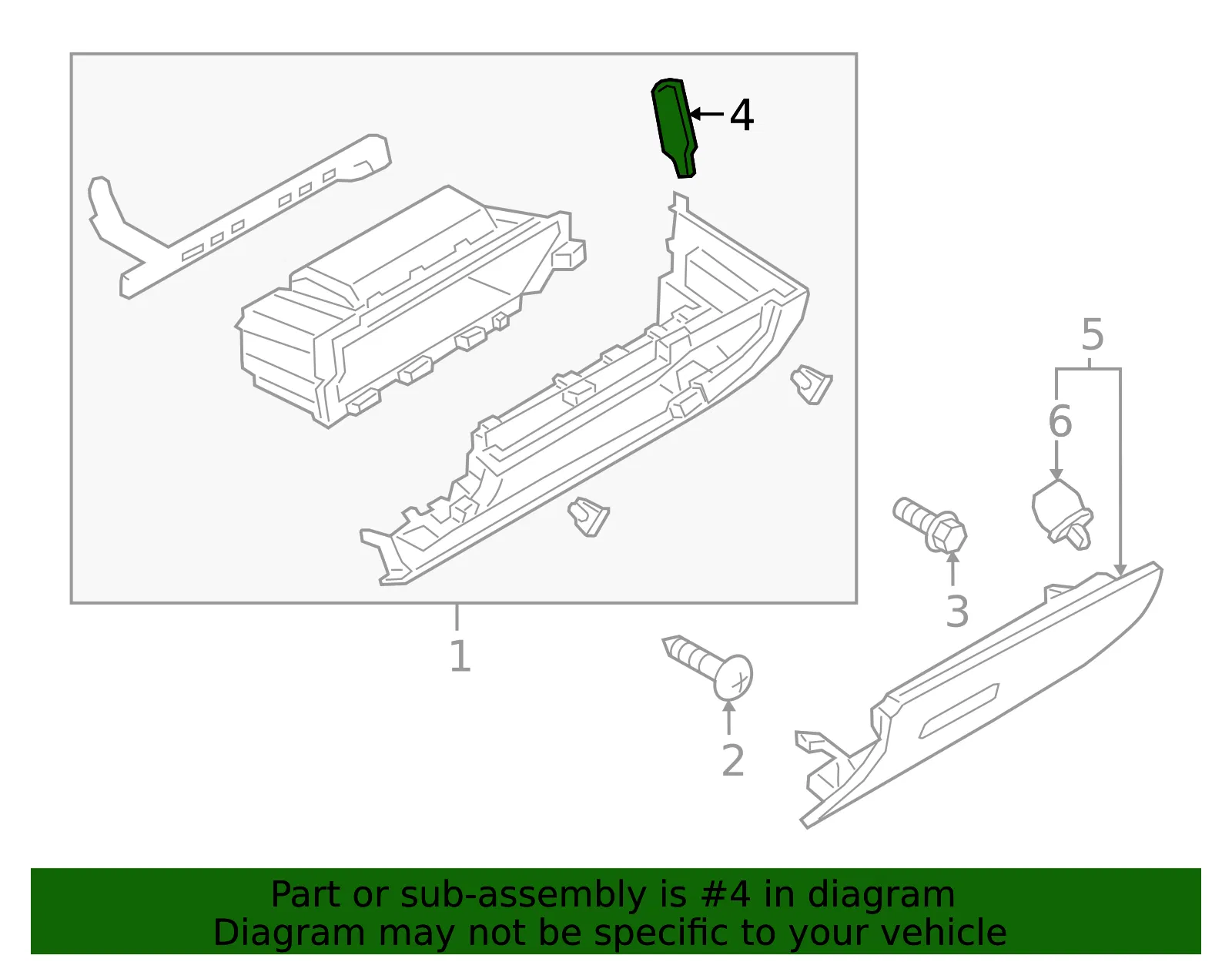 Glove Box Support - Mazda (bdgf6408x) - view 2