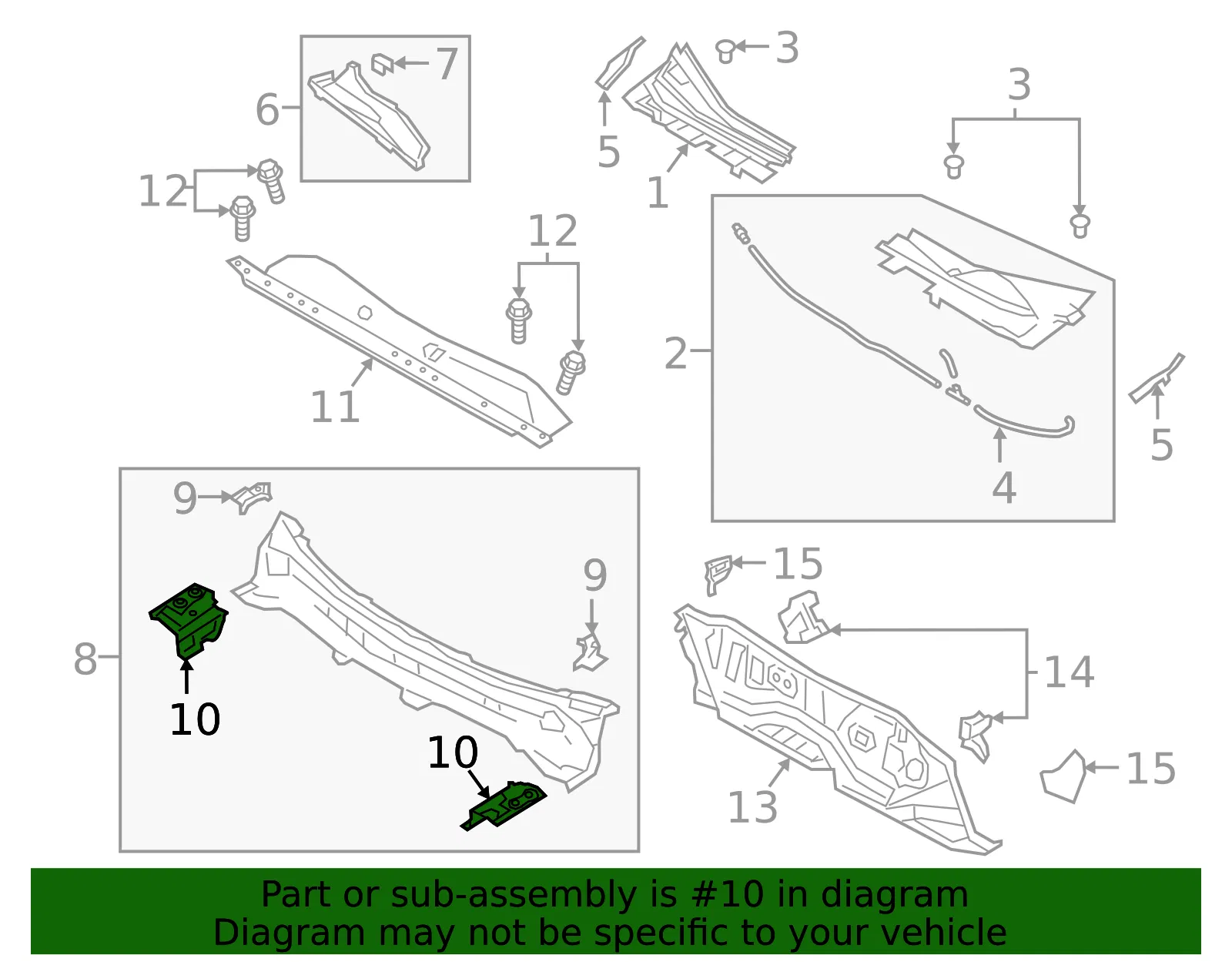 Dashboard Panel Bracket - Mazda (bdts53590a) - view 2