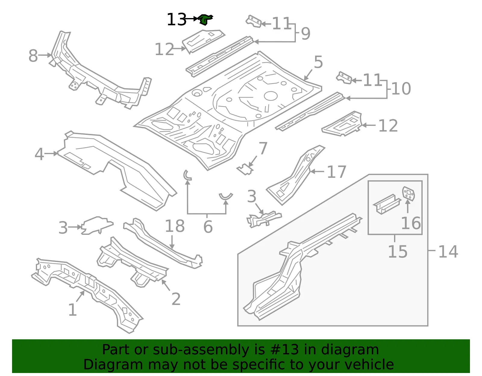Floor Extension Bracket - Mazda (bdts5376x) - view 2