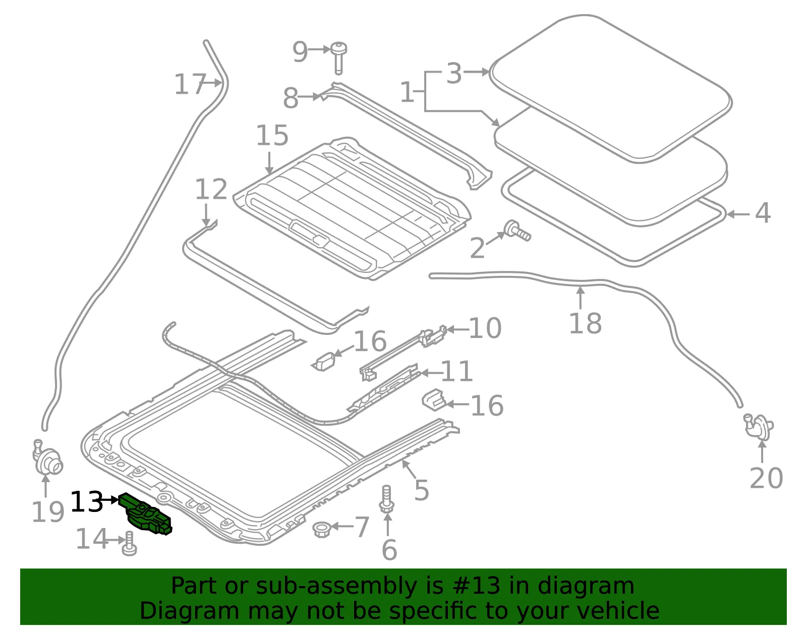 Sunroof Motor - Mazda (bdtt69870) - view 2
