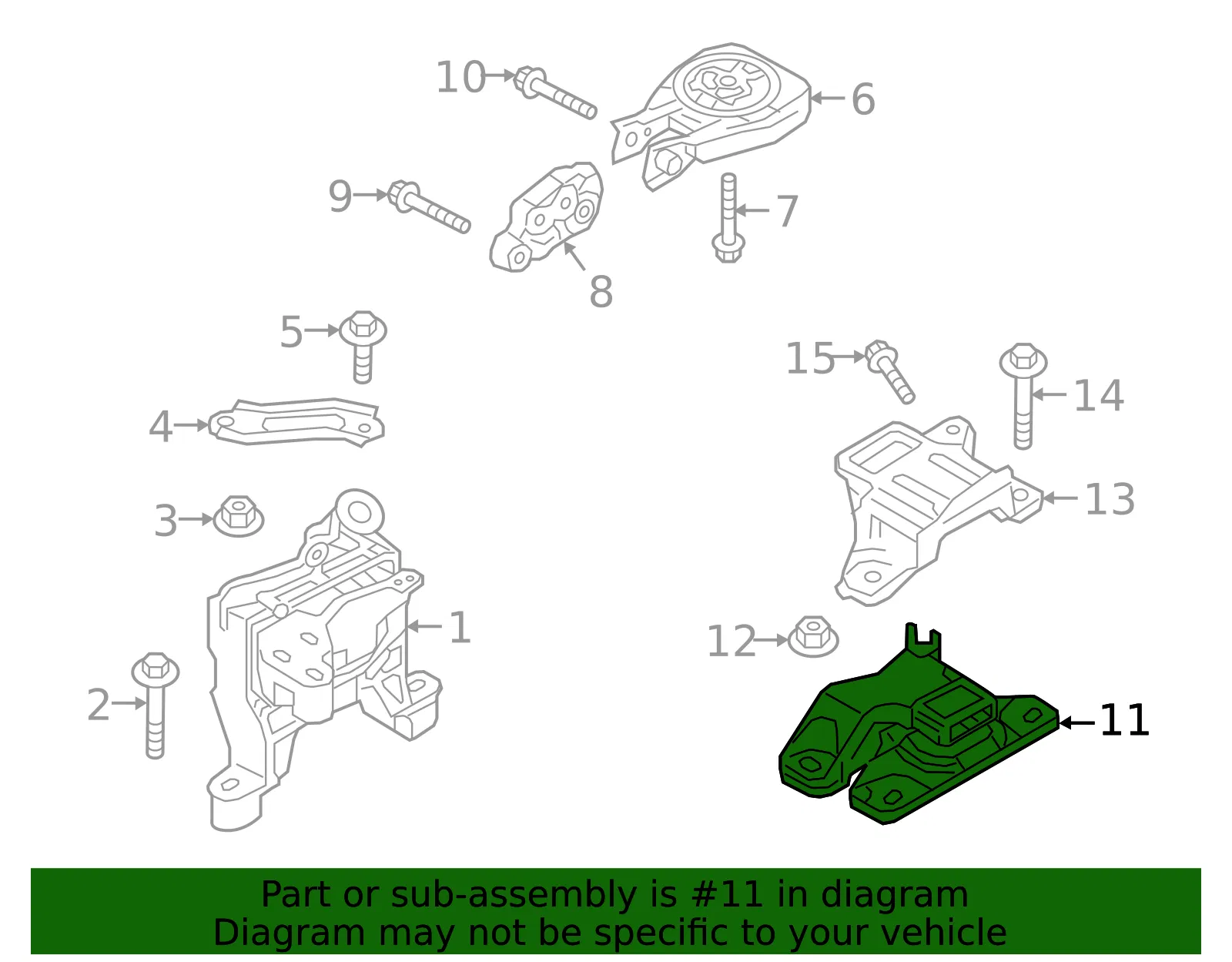 Mount - Mazda (bfwm39070) - view 2