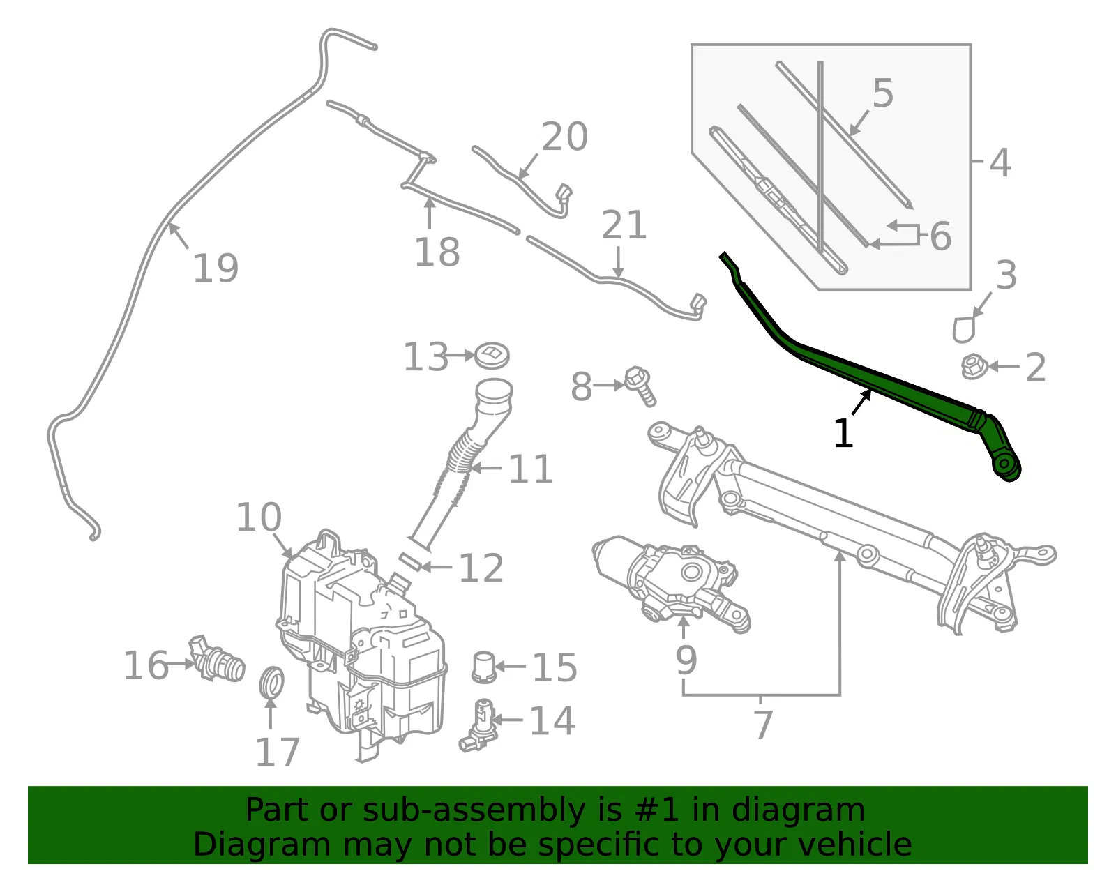 Wiper Arm - Mazda (BHN9-67-321) - view 3