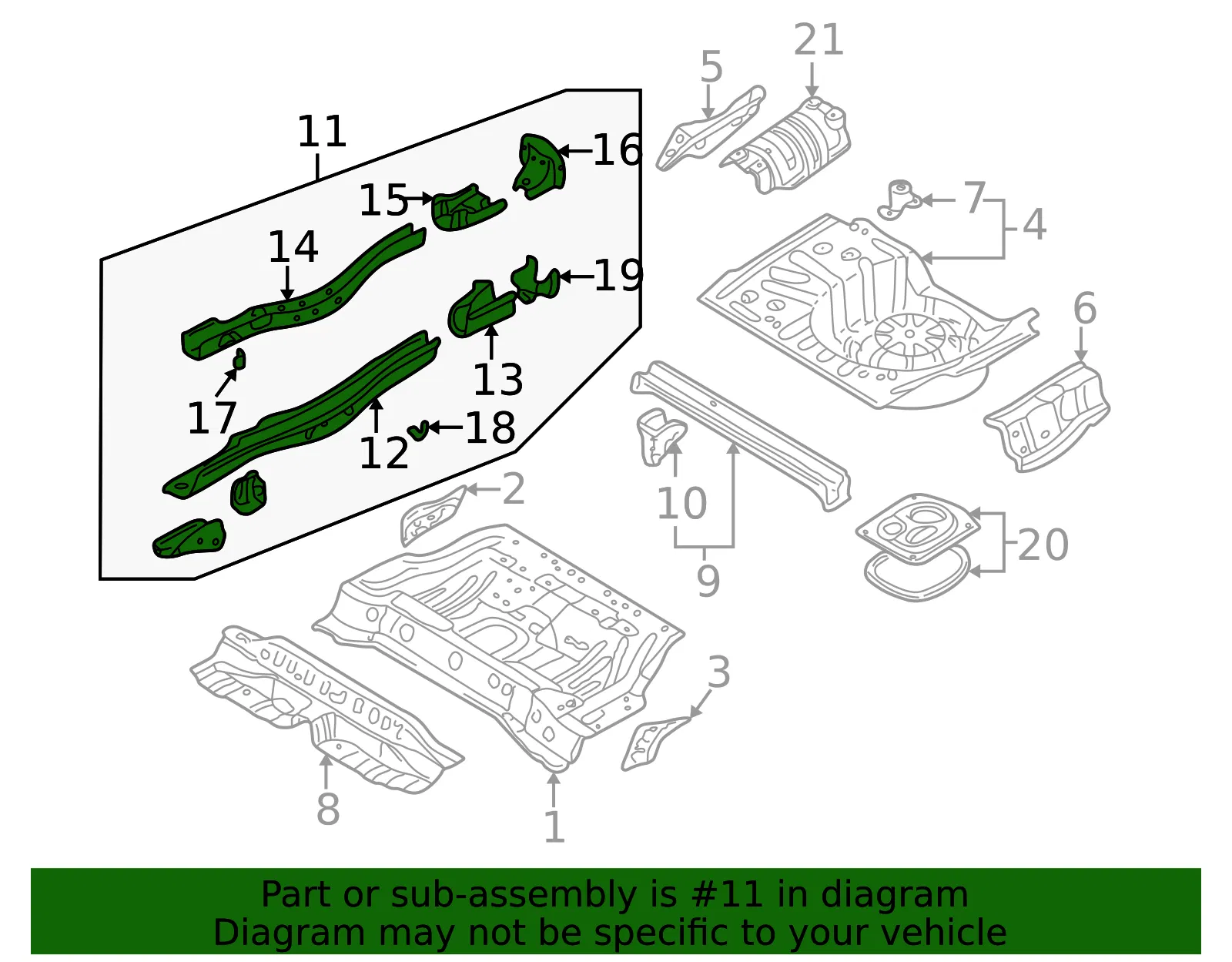 Side Member Assembly - Mazda (bj0j53810c) - view 2