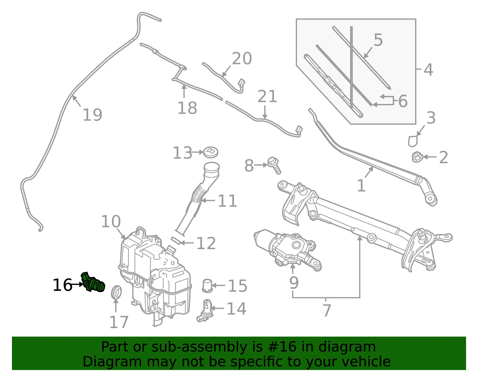 Washer Pump - Mazda (bjt667482) - view 2