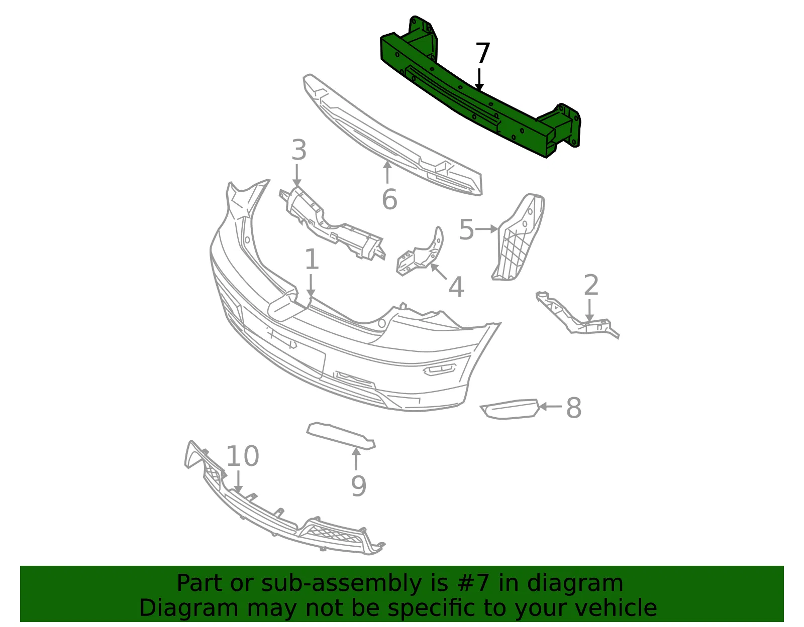 Impact Bar - Mazda (bn8f50260b) - view 2