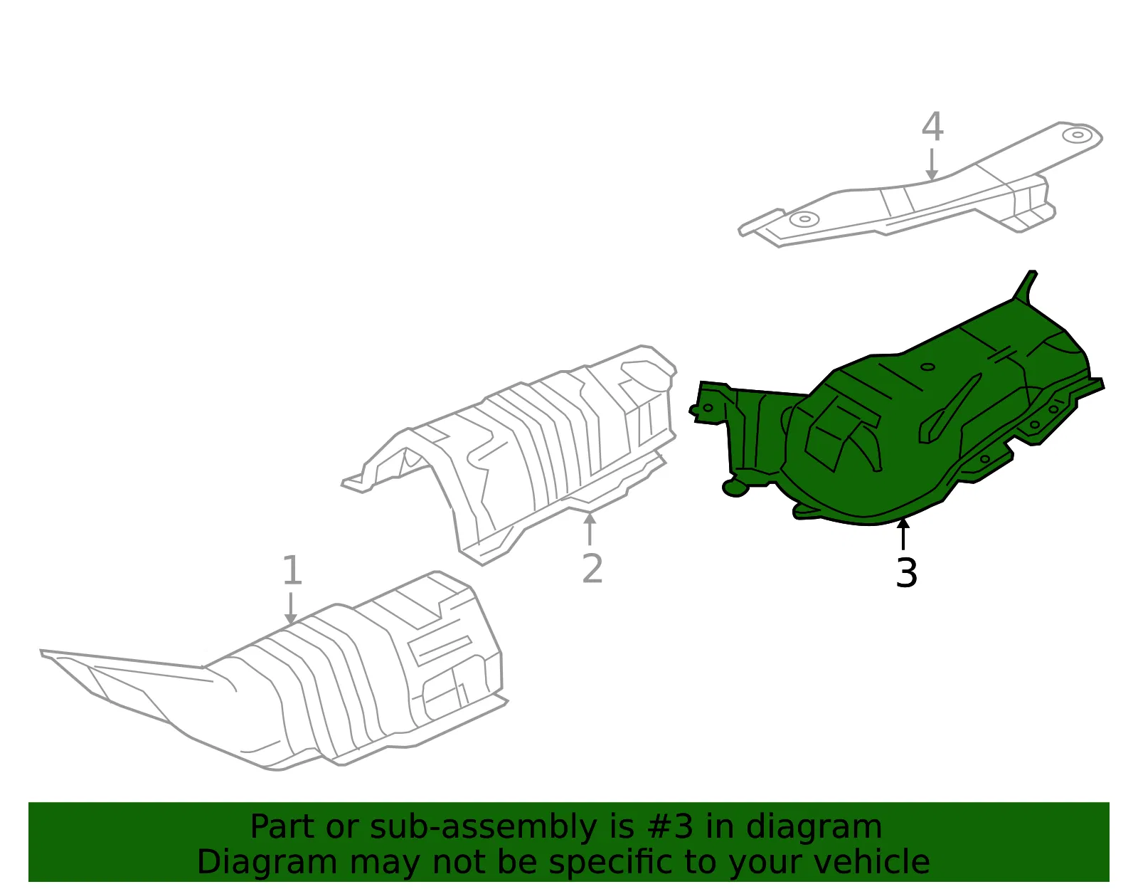 Floor Pan Heat Shield - Mazda (BN8B-56-452B) - view 3