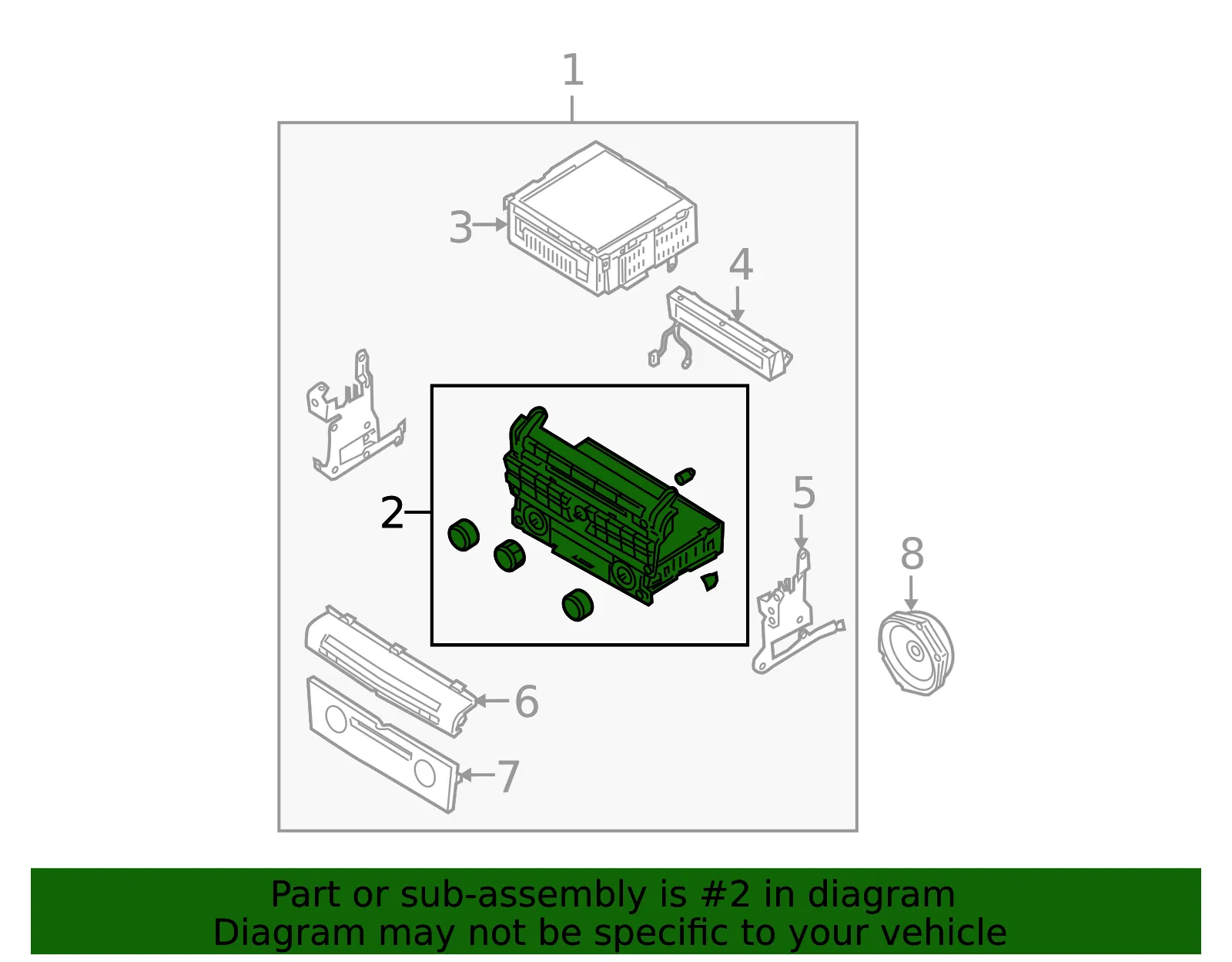 Radio Control Unit - Mazda (bn8p66as0) - view 2
