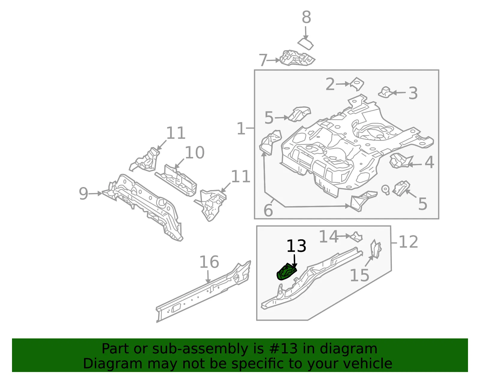 Side Member Assembly Bracket - Mazda (bp4k53830a) - view 2