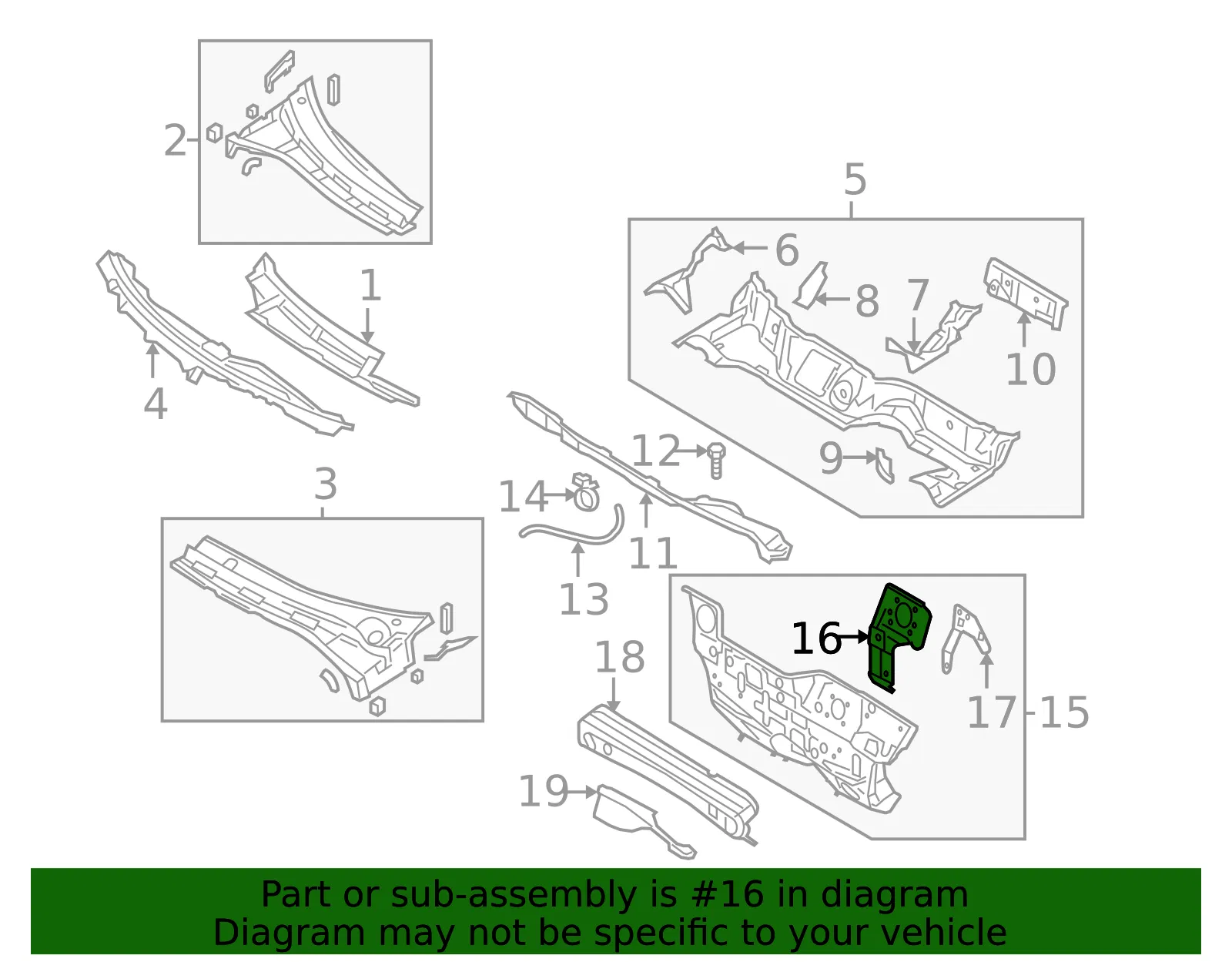 Dashboard Panel Bracket - Mazda (bp4k54440a) - view 2