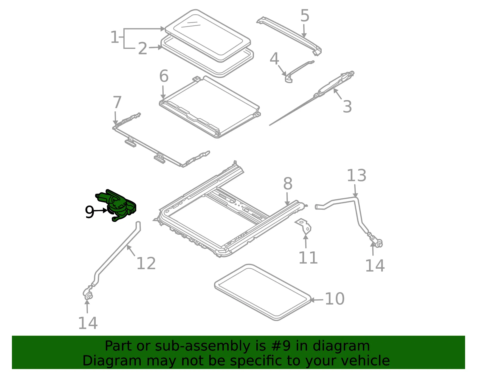 Sunroof Motor - Mazda (bp4m69870) - view 2