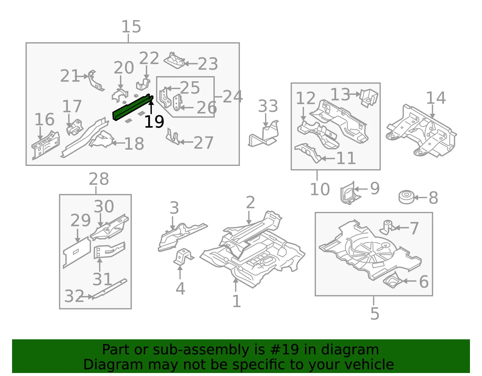 Frame Rail End - Mazda (ccy35381x) - view 2