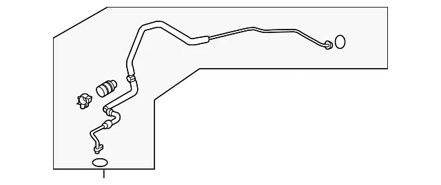 A/C Refrigerant Liquid Hose - Mazda (d10w6146xa)