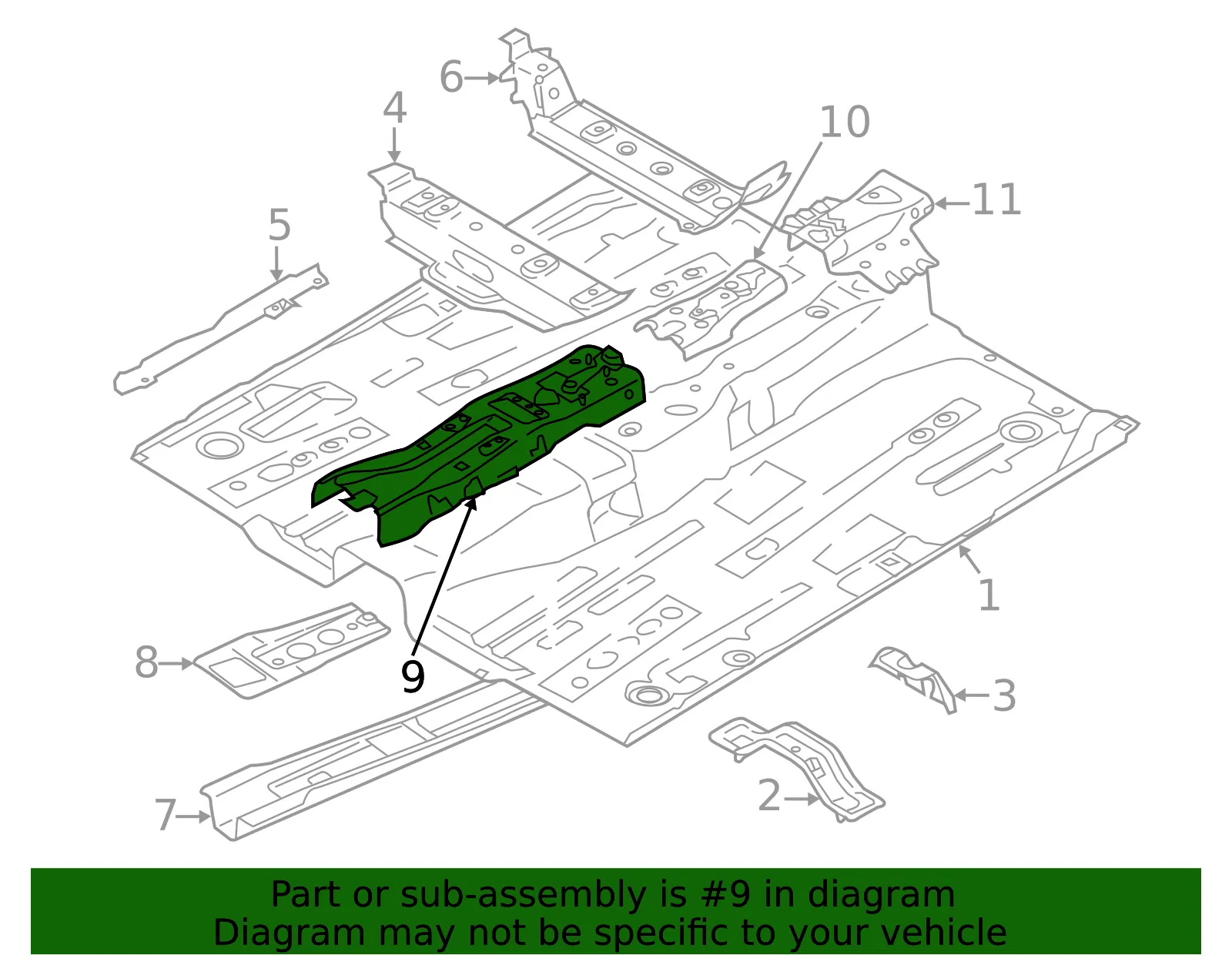 Floor Pan Reinforcement - Mazda (d65153610b) - view 2