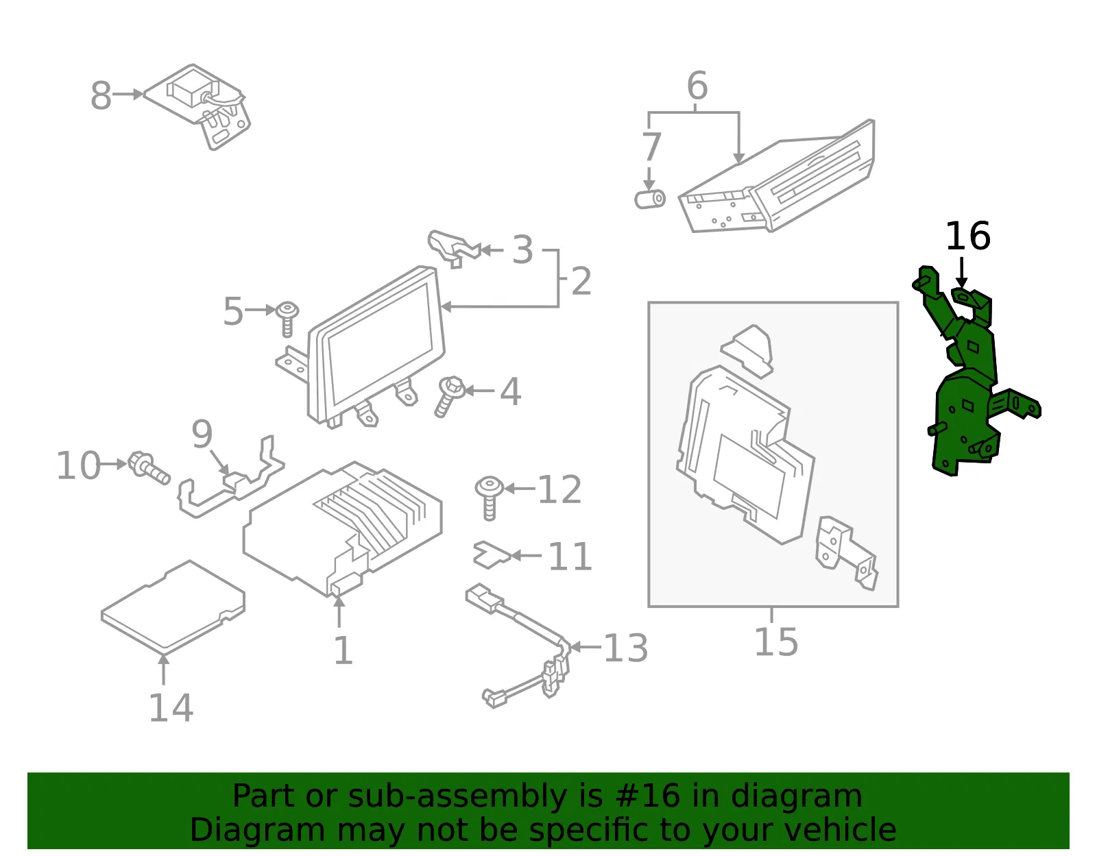 Tuner Mount Bracket - Mazda (da6g669b0a) - view 2