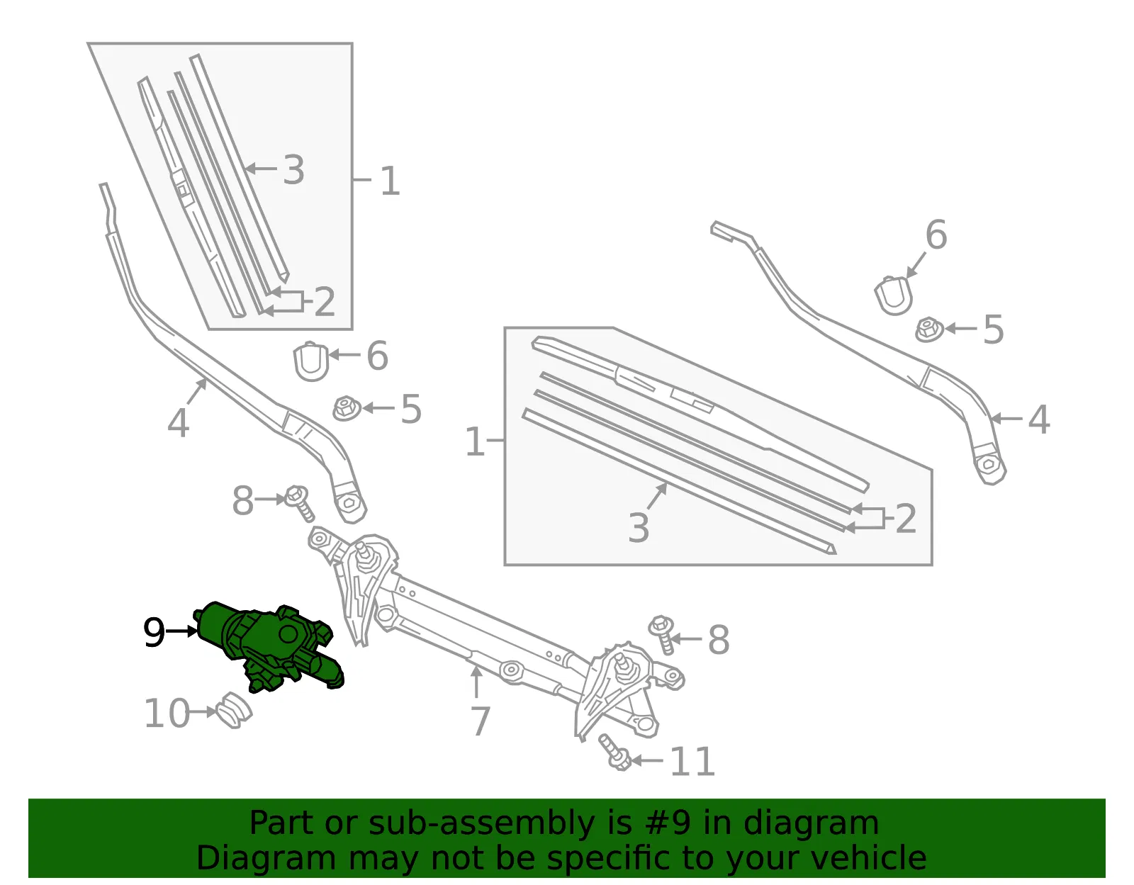 Wiper Motor - Mazda (db2w67340) - view 2