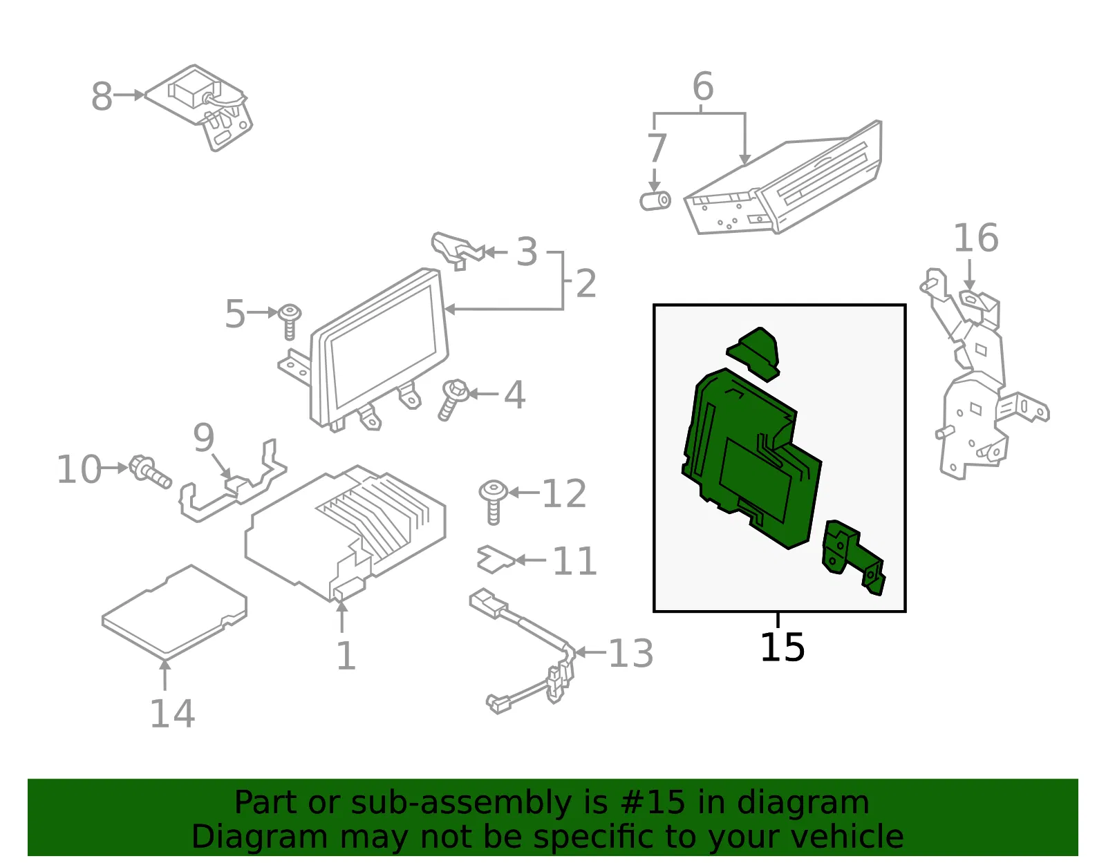 Radio Control Unit - Mazda (DB4J-66-DRX) - view 3