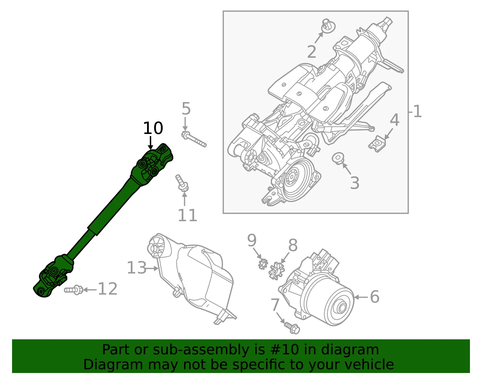 Intermediate Shaft - Mazda (dgh932090) - view 2