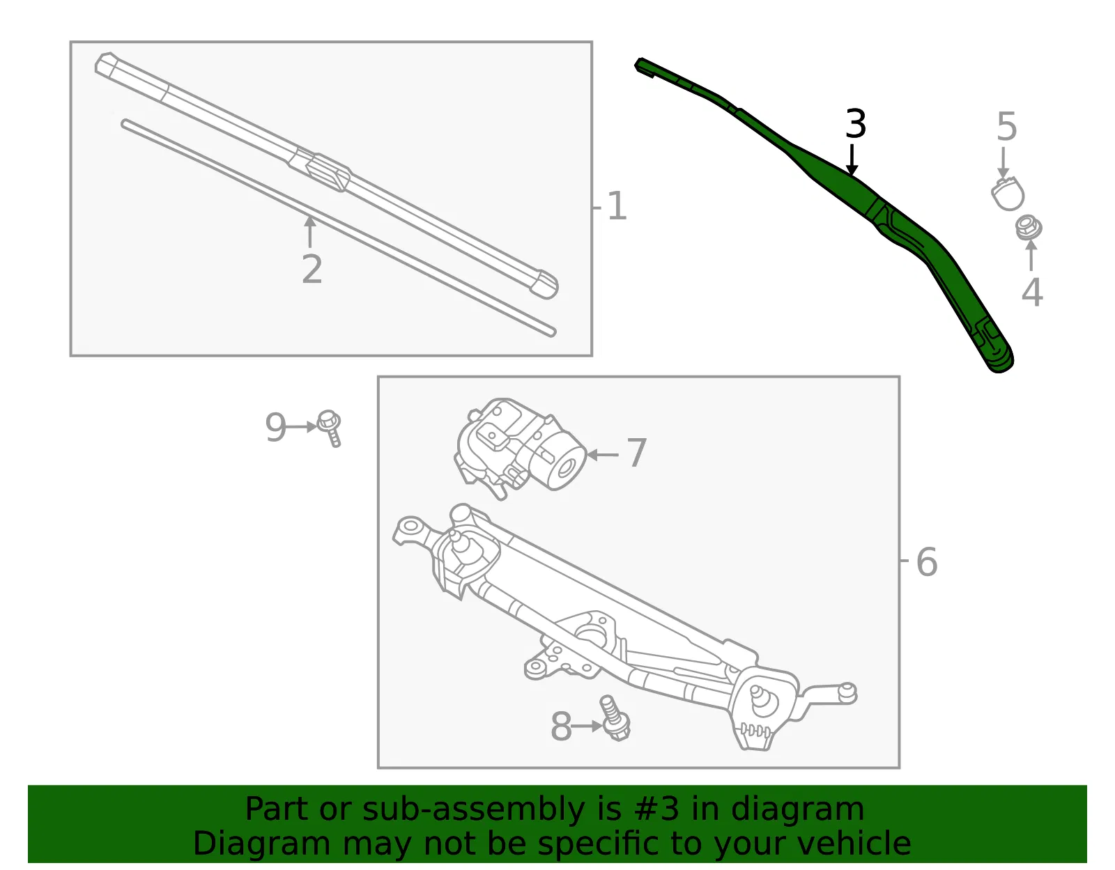 Wiper Arm - Mazda (dgj167321) - view 2