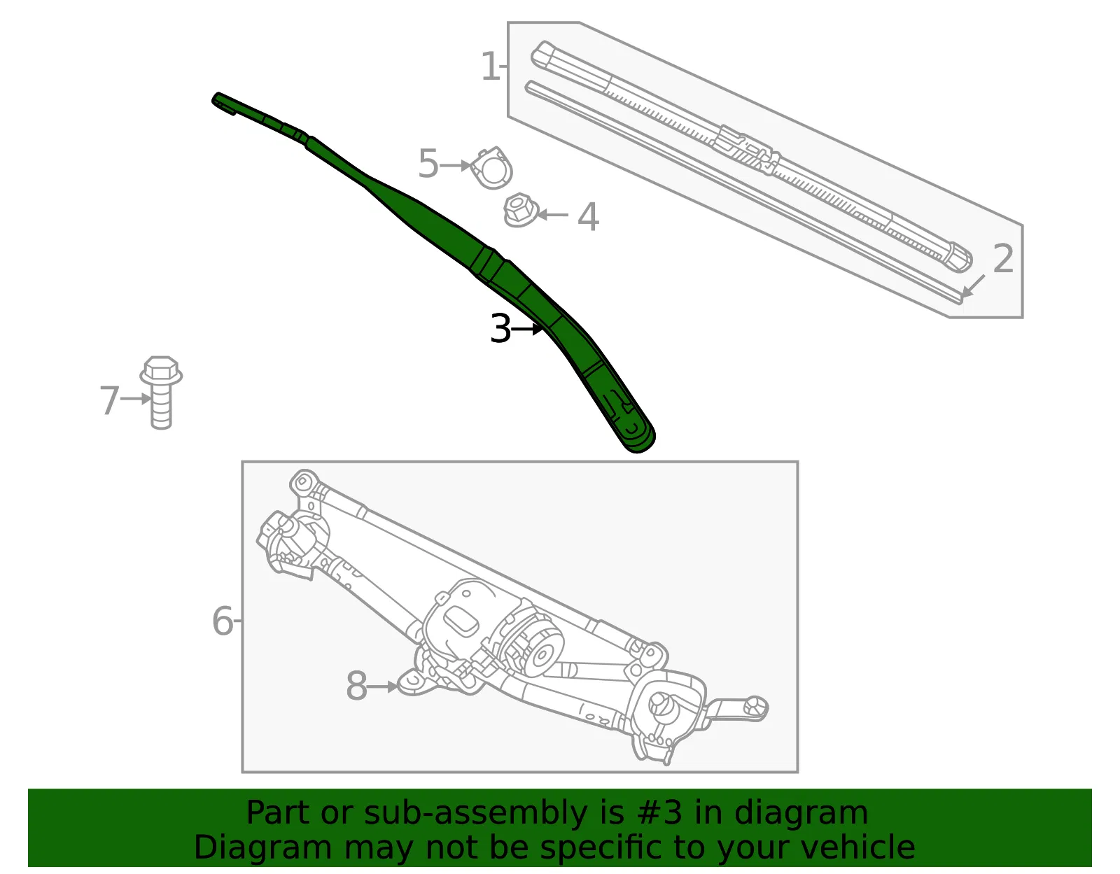 Wiper Arm - Mazda (dn4j67321) - view 2