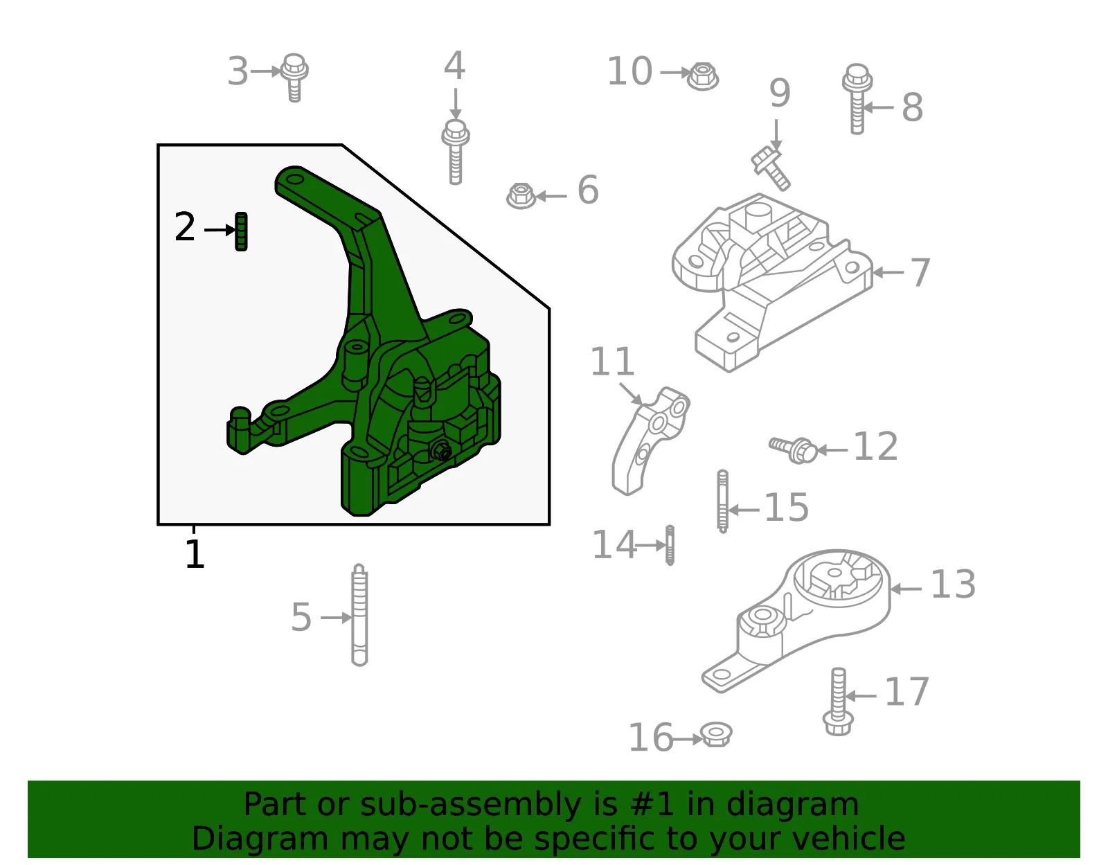 Motor Mount - Mazda (dn4e39060) - view 2