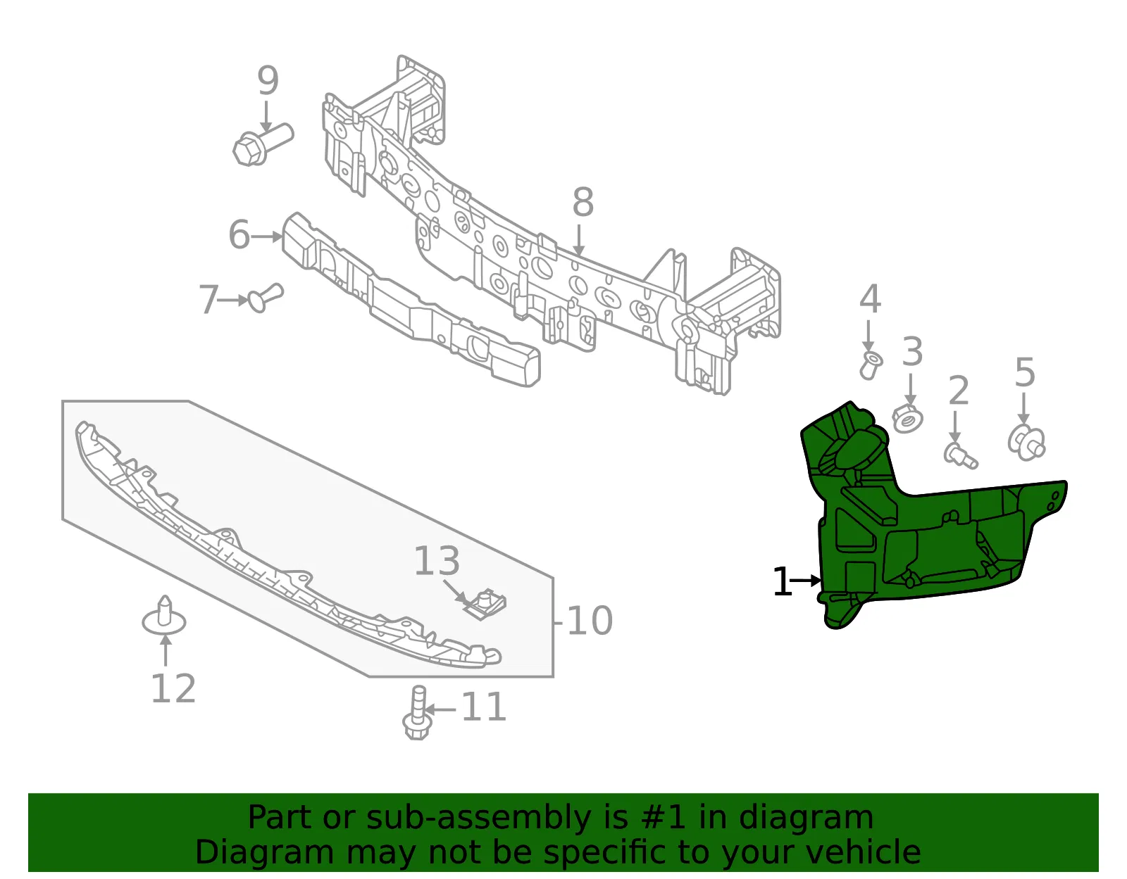 Mount Bracket - Mazda (dn4e50153b) - view 2