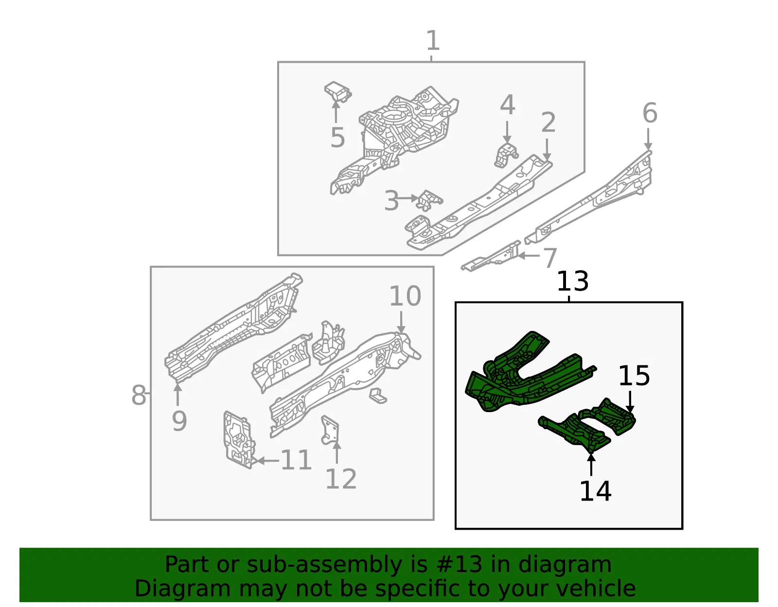 Rear Rail - Mazda (dn4e53390) - view 2