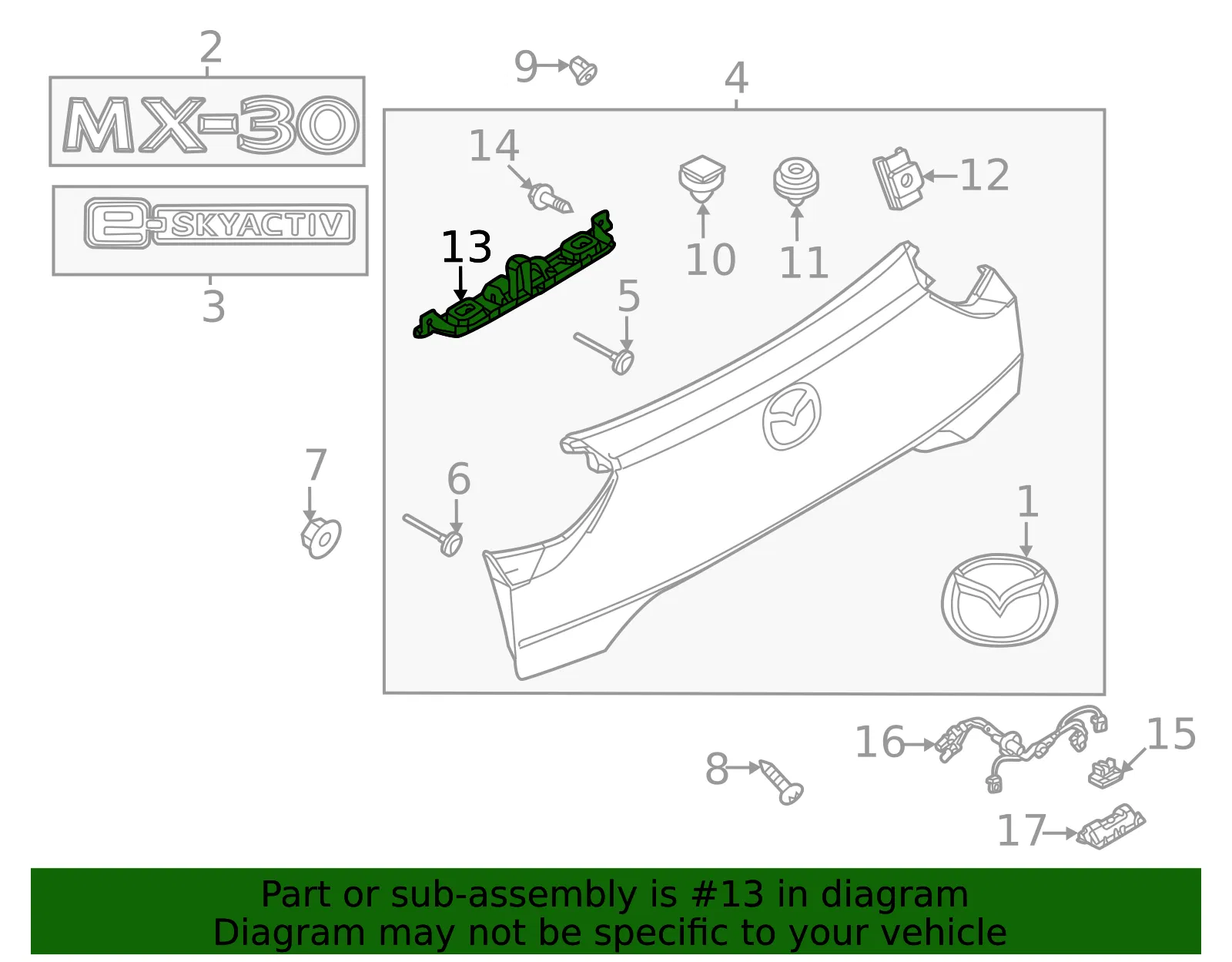 Mount Bracket - Mazda (dn4f50854) - view 2
