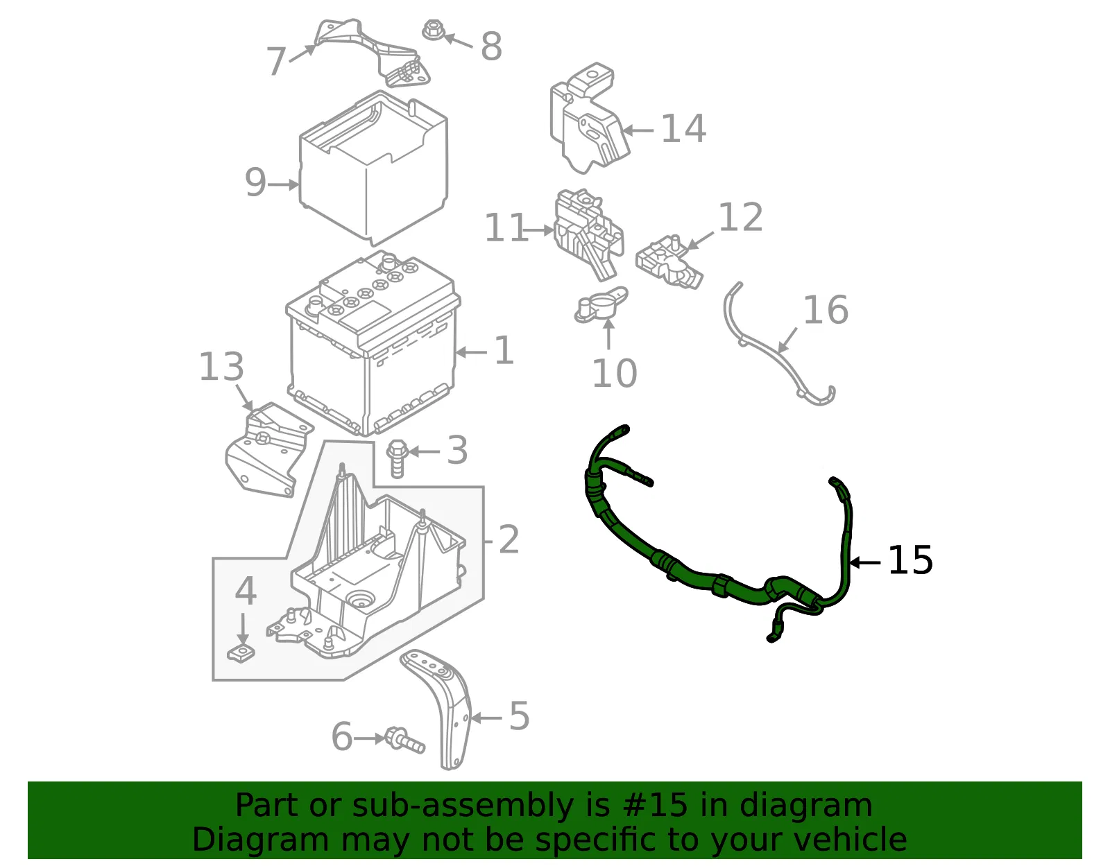 Positive Cable - Mazda (dn4j67250) - view 2