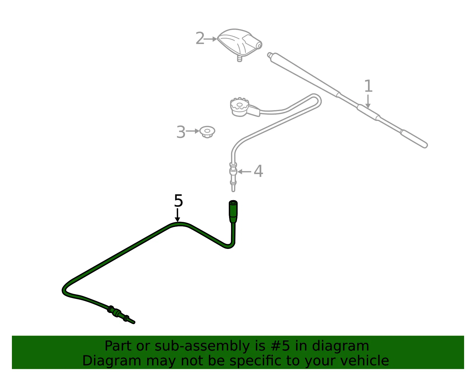 Antenna Cable - Mazda (dr6166940) - view 2