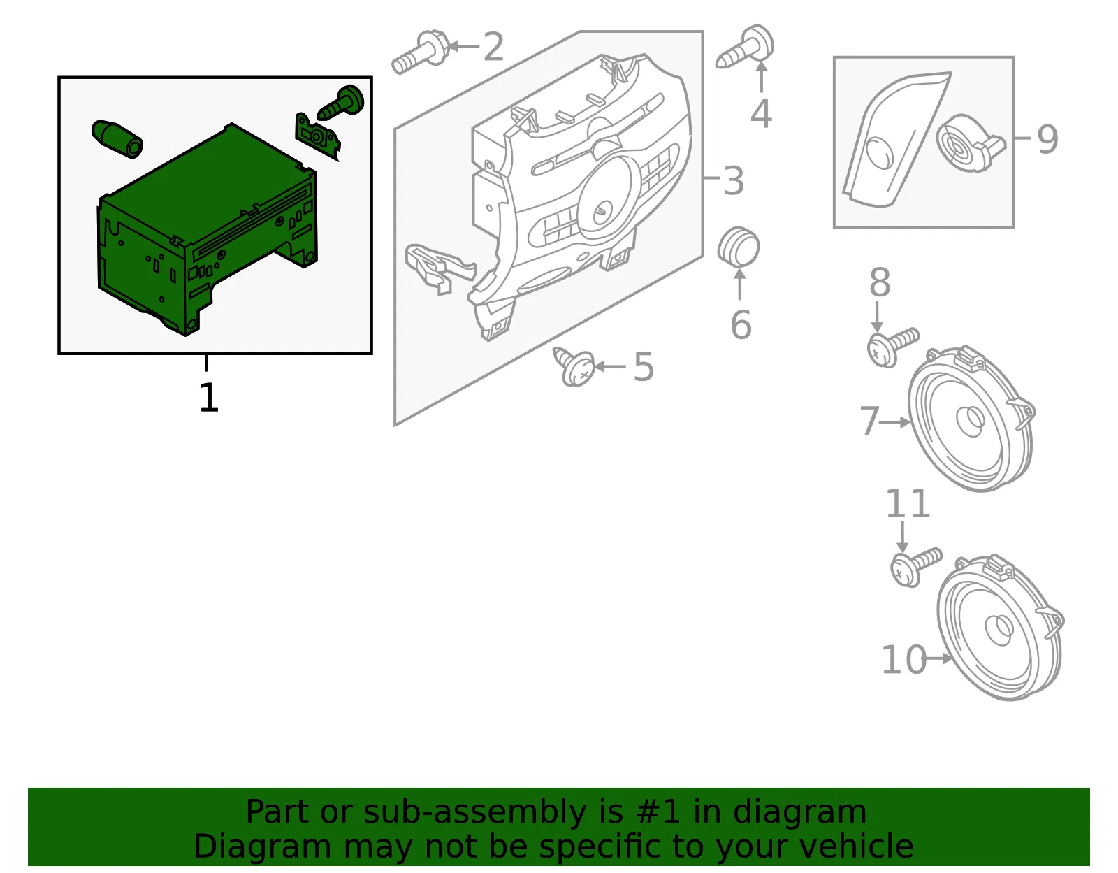 Radio Control Unit - Mazda (dr6166ar0) - view 2