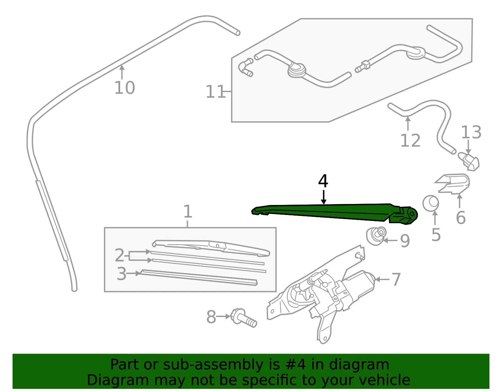 Wiper Arm - Mazda (dr6167421) - view 2