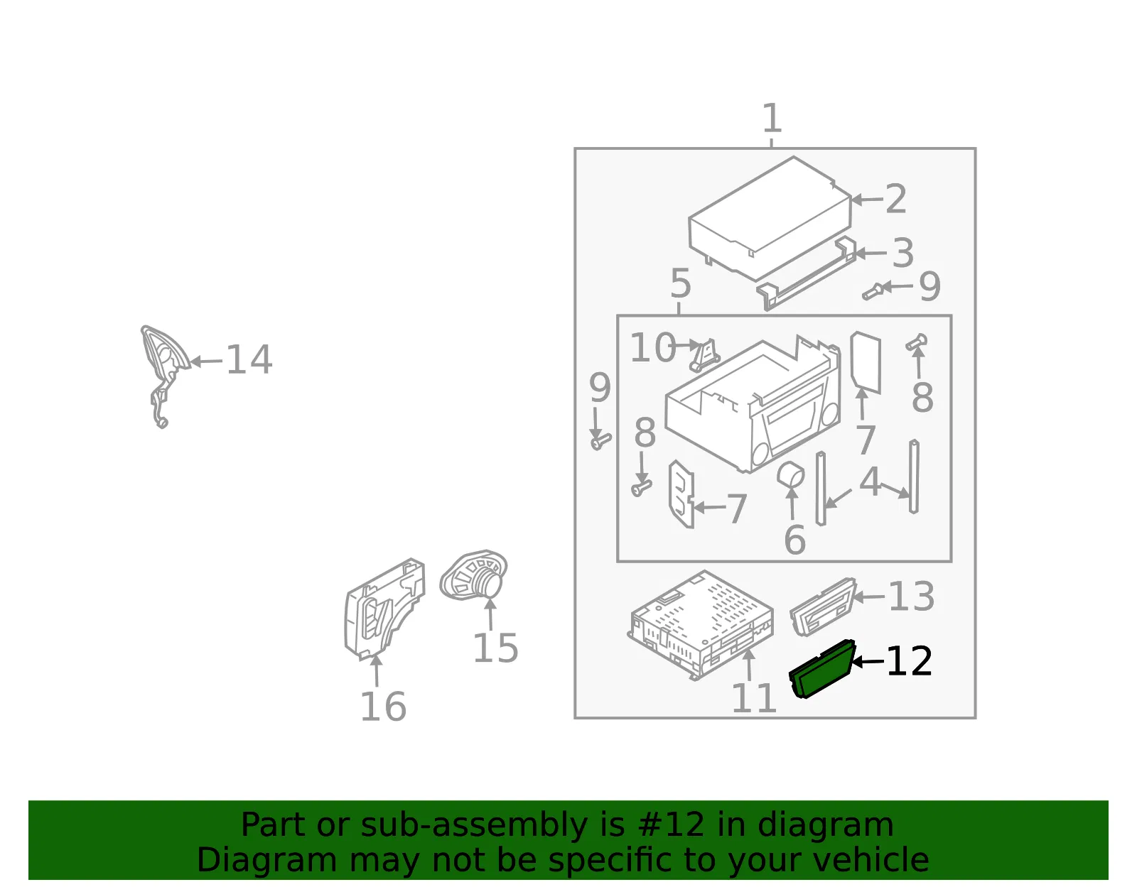 Radio Control Unit - Mazda (e11666bc0) - view 2