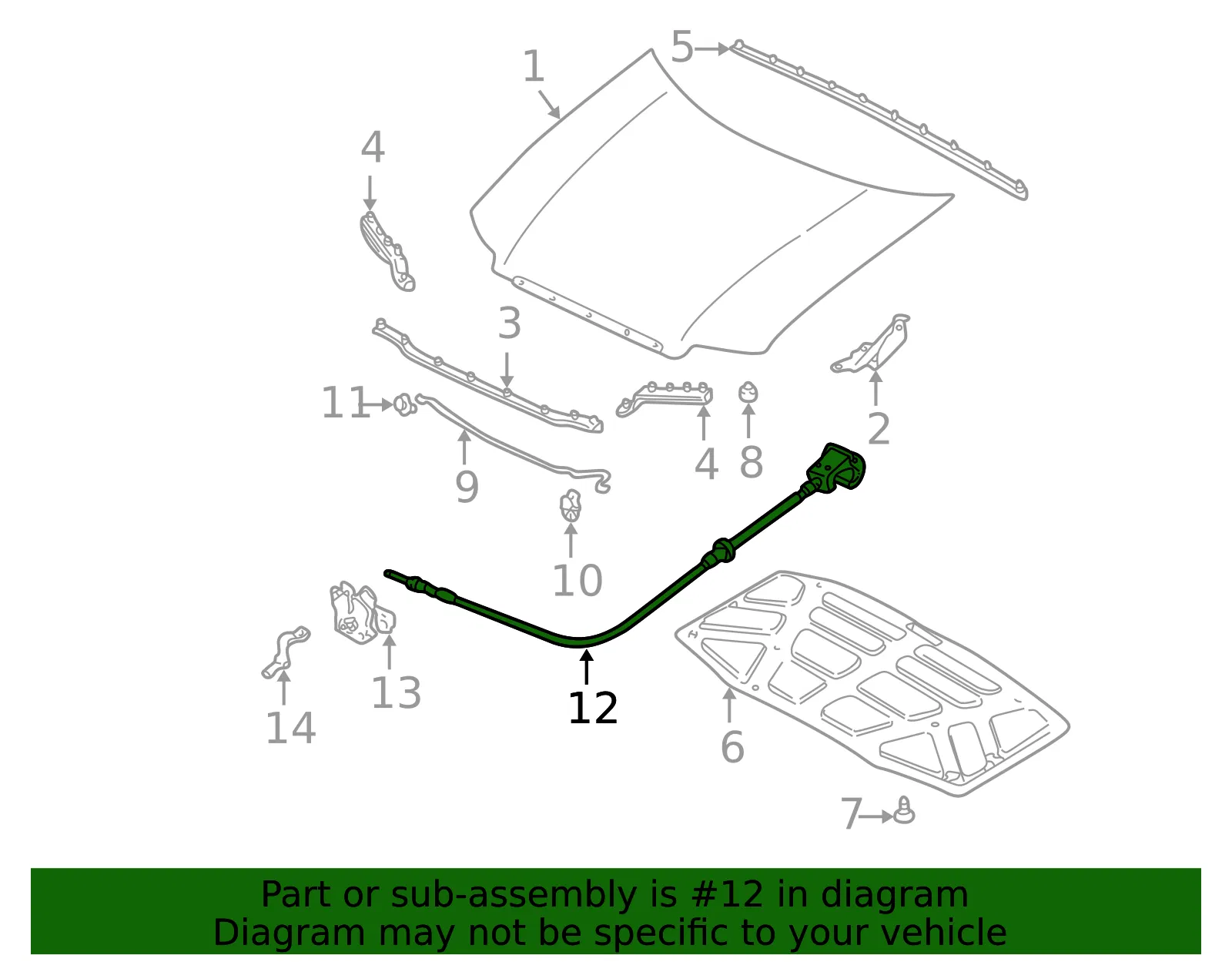 Release Cable - Mazda (ec0156720g) - view 2