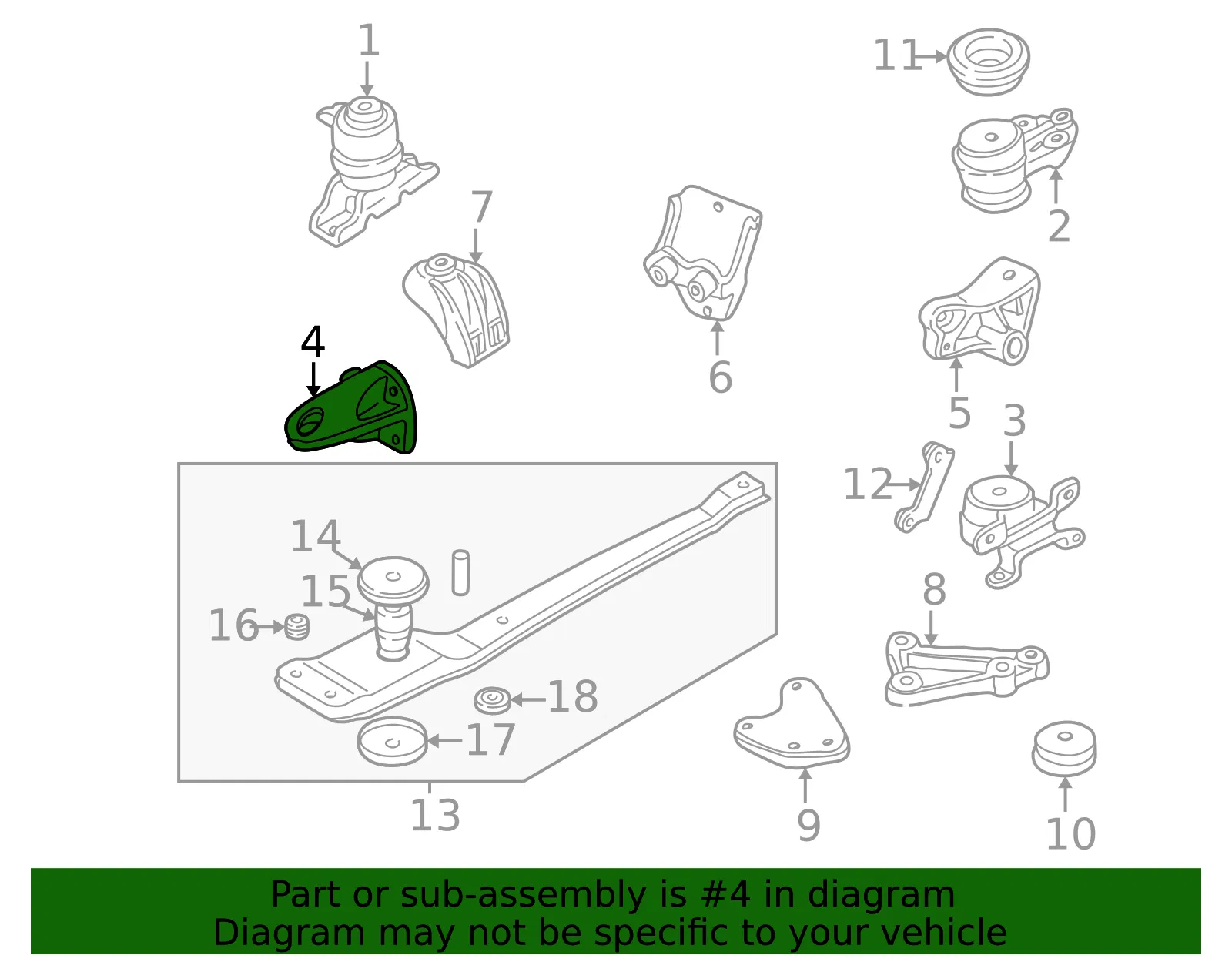 Mount Bracket - Mazda (ec0239020) - view 2