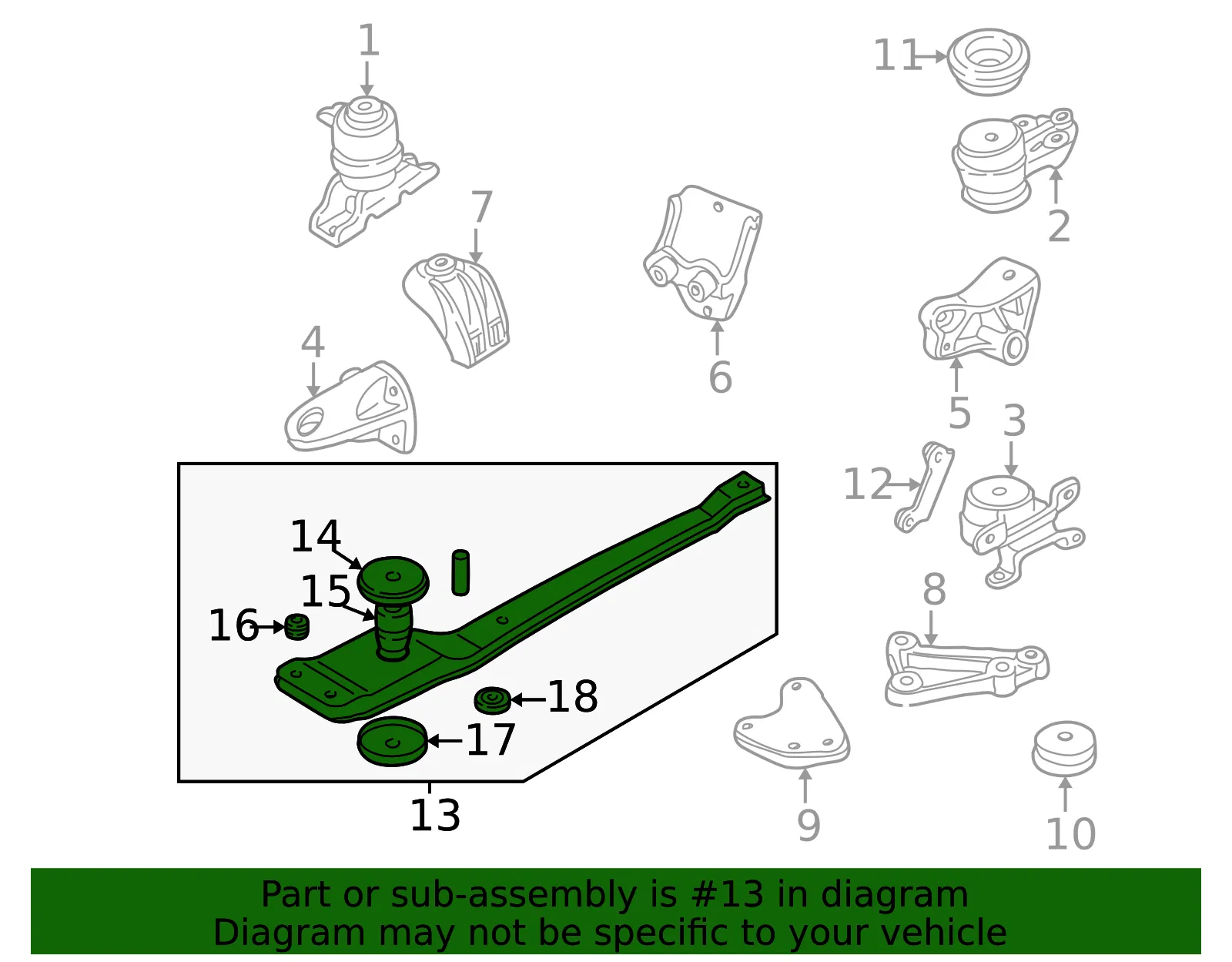 Cross-Member - Mazda (ec0239800c) - view 2