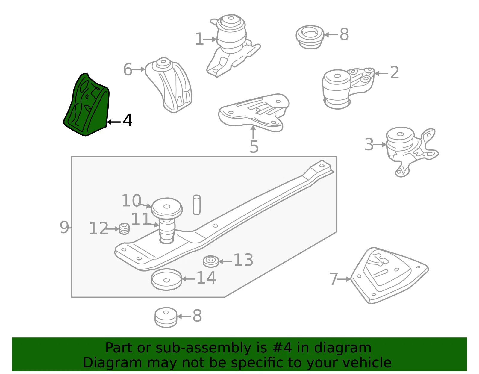 Mount Bracket - Mazda (ec0539020e) - view 2