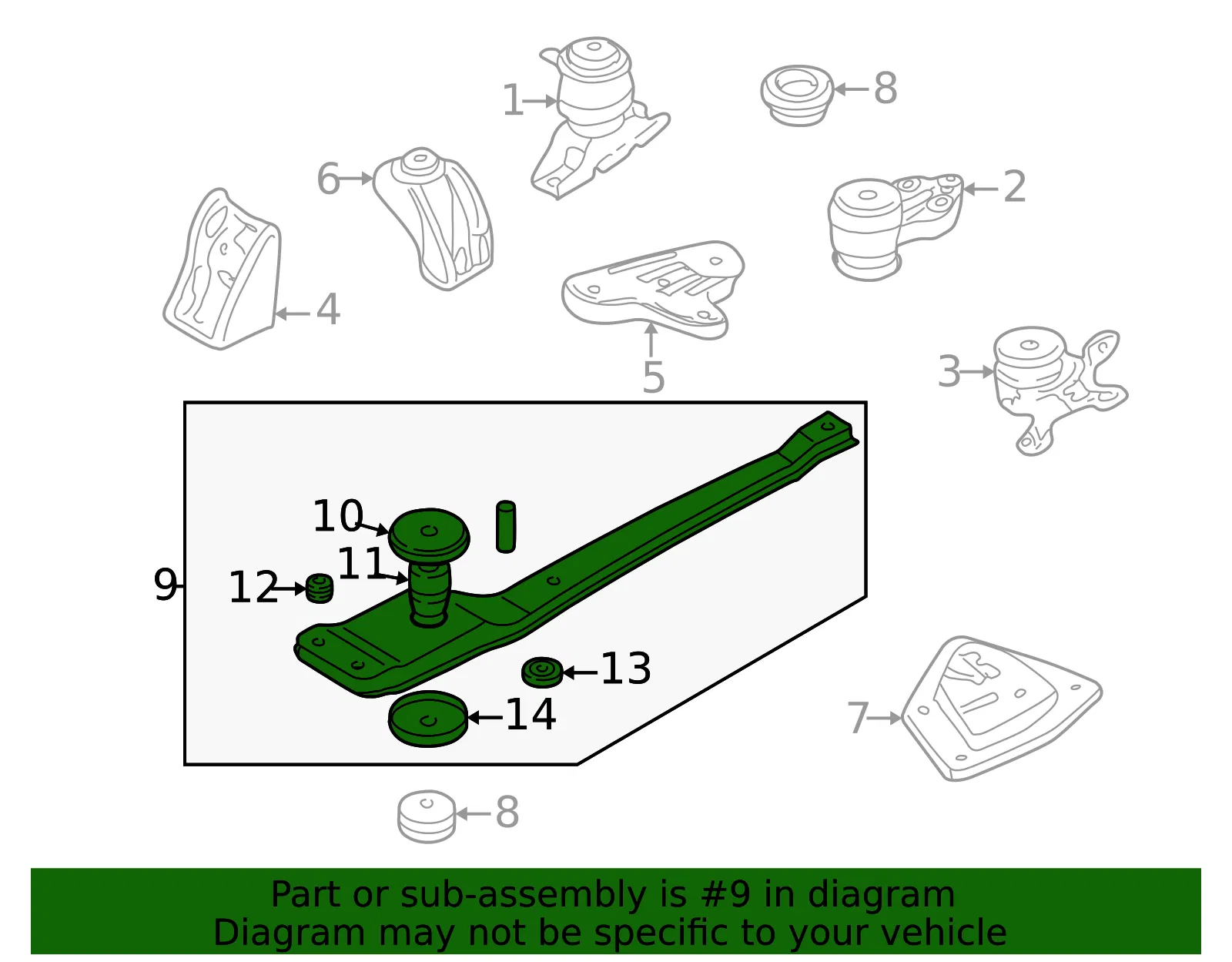 Cross-Member - Mazda (ec0539800b) - view 2