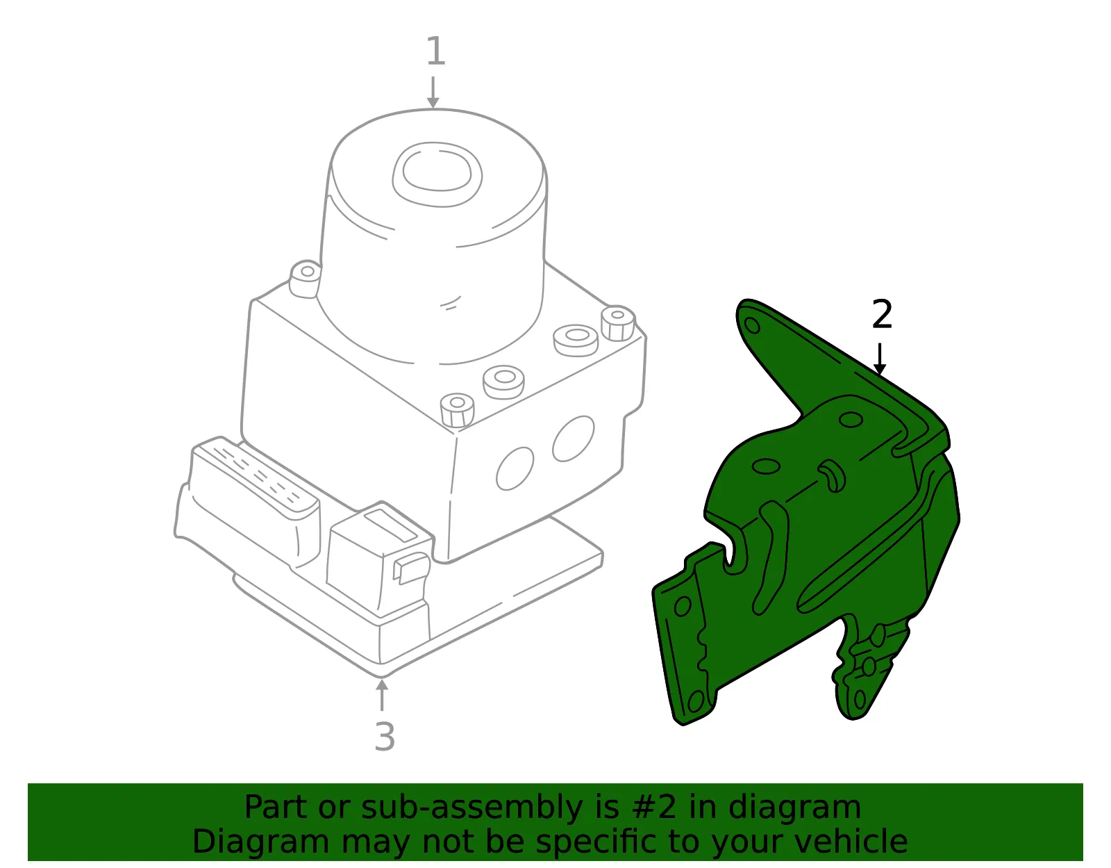 ABS Control Unit Mount Bracket - Mazda (ec3543310) - view 2