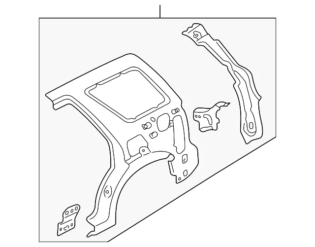 Inner Panel Assembly - Passenger Side (RH) - Mazda (EFY1-70-100)